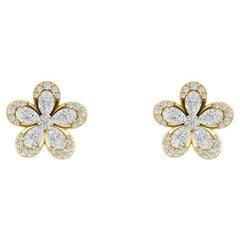 Daisy flower earrings studs