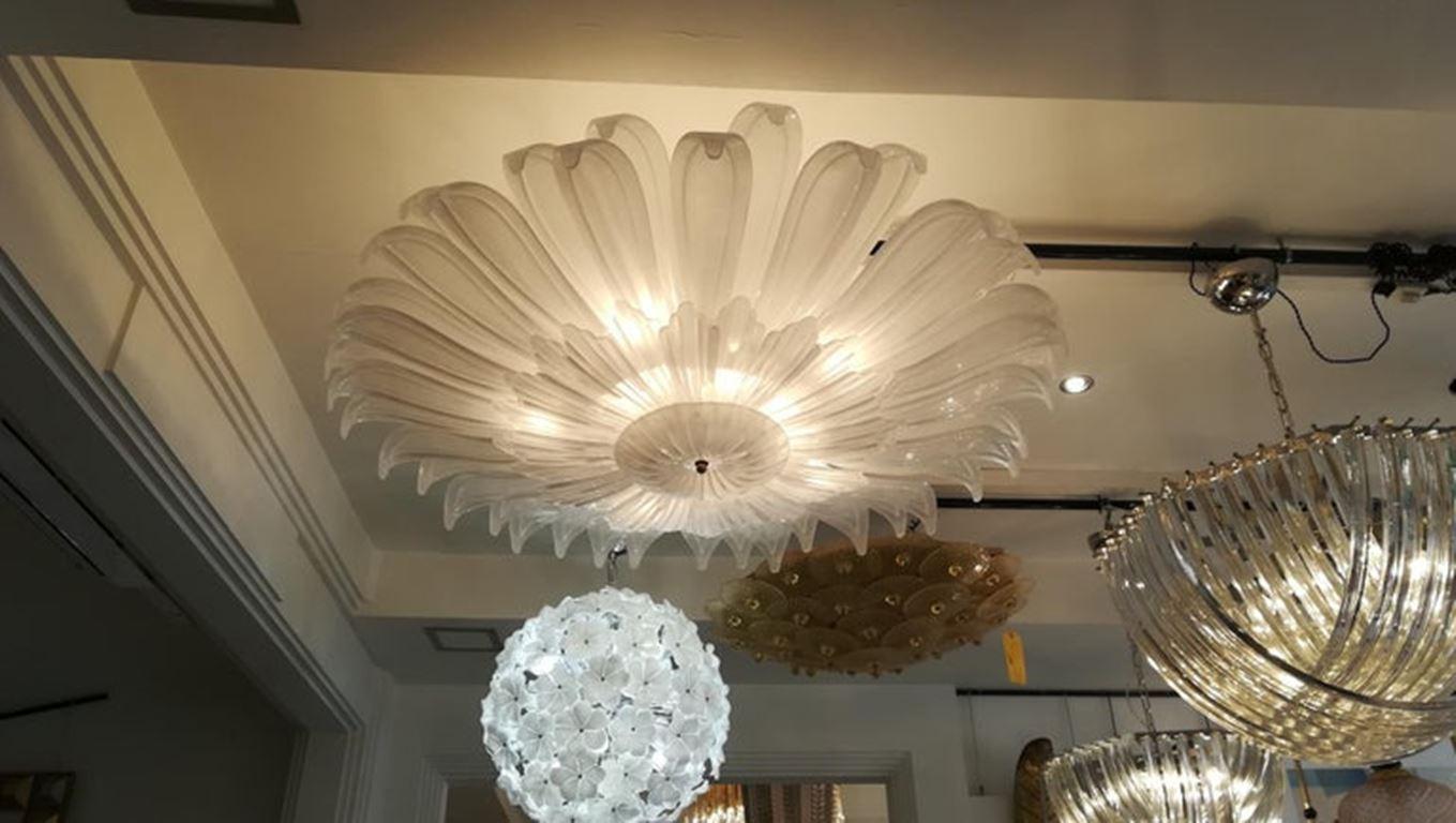 Daisy Flower Murano Glass Ceiling Light 7