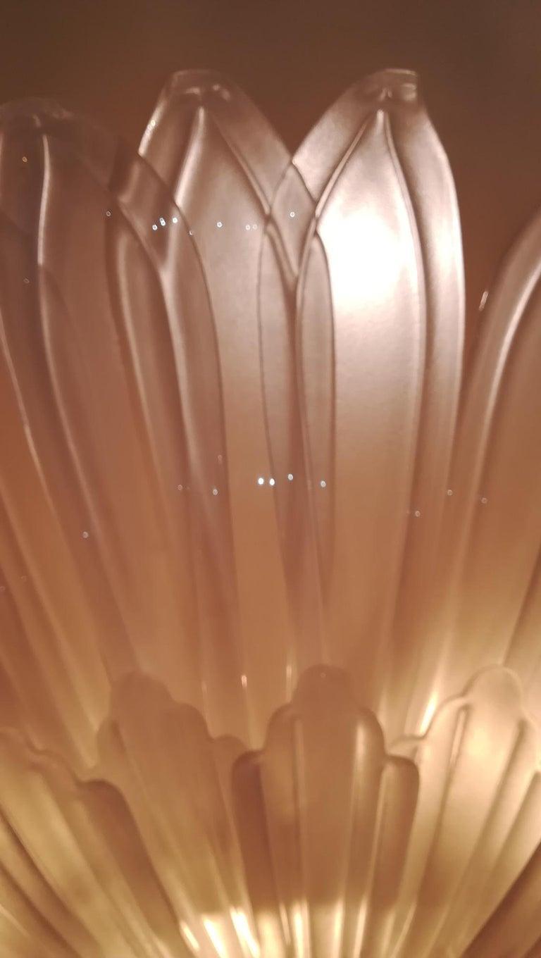 Italian Daisy Flower Murano Glass Ceiling Light