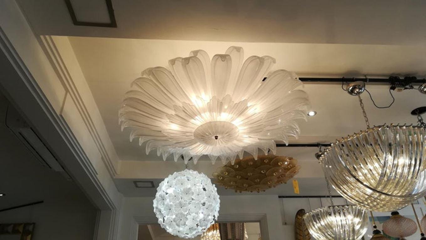 Daisy Flower Murano Glass Ceiling Light 1