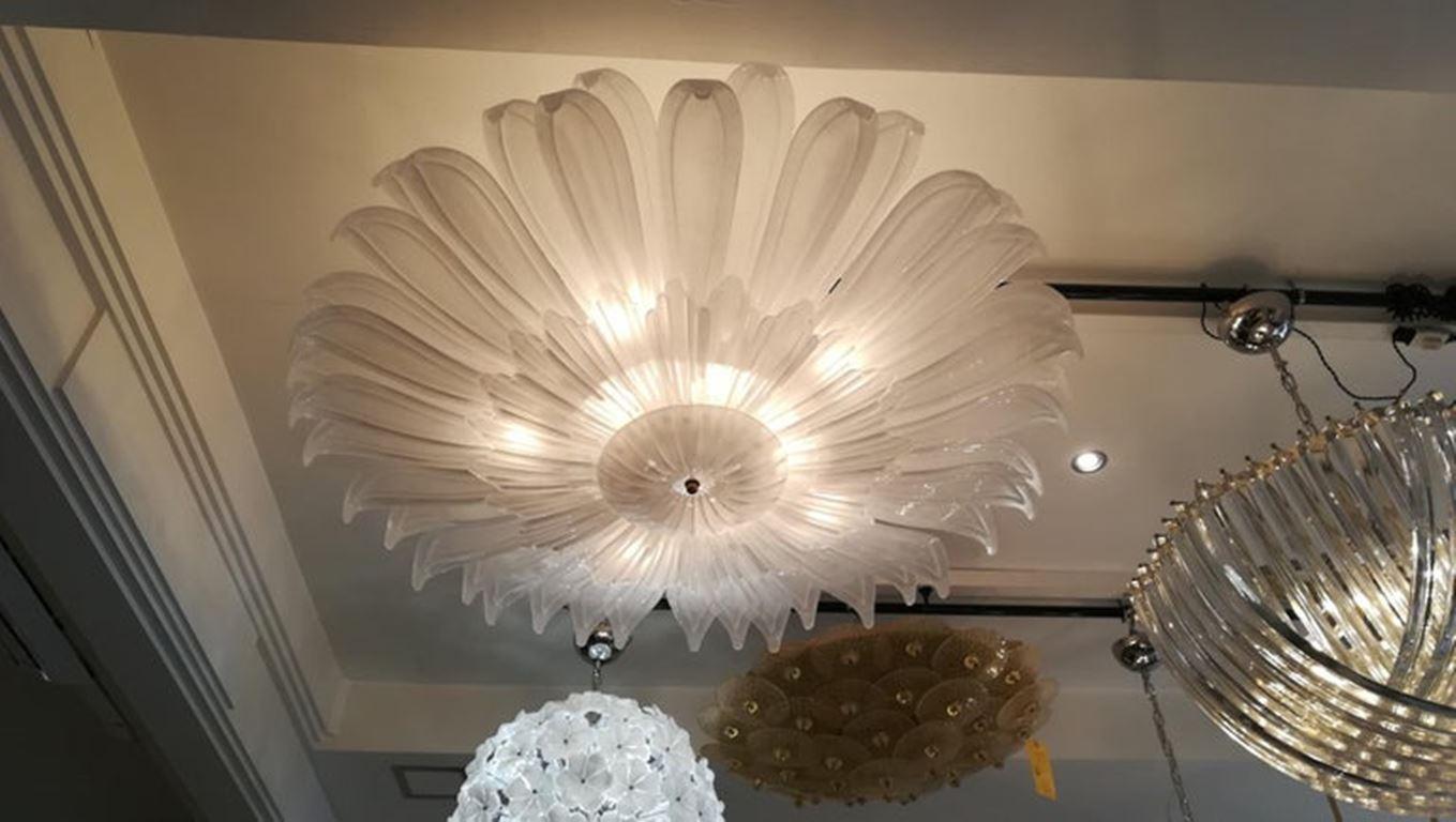 Daisy Flower Murano Glass Ceiling Light 2