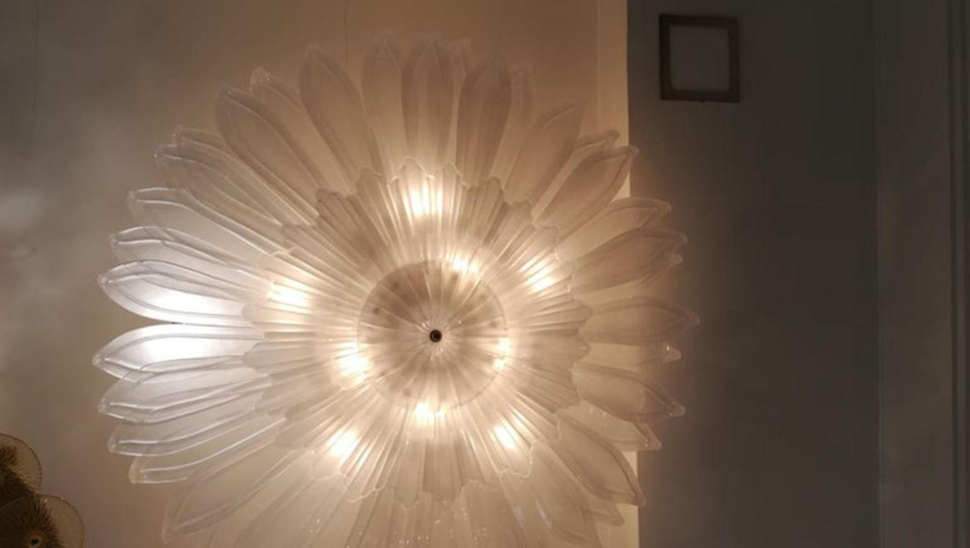 Daisy Flower Murano Glass Ceiling Light 3