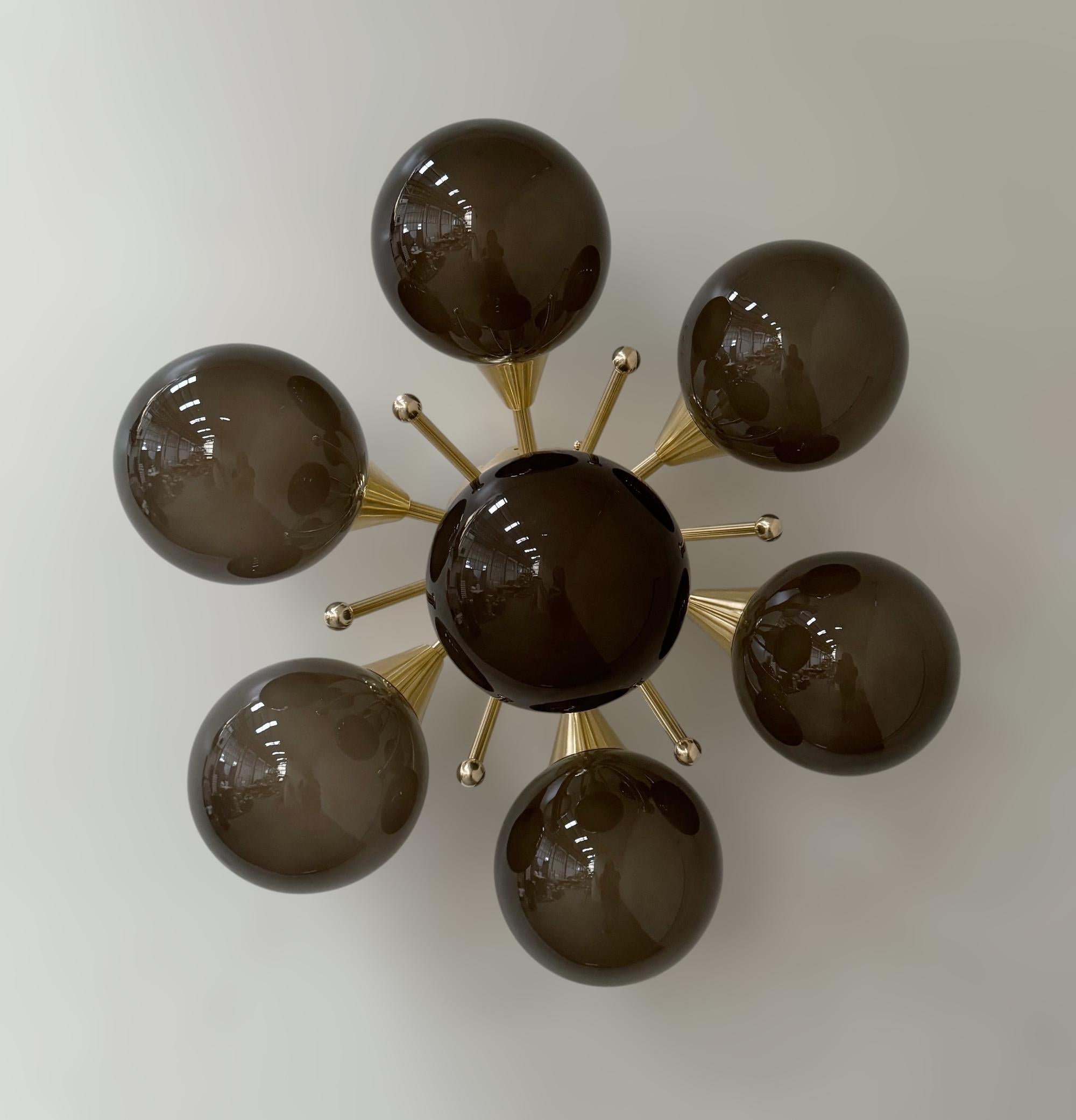 Italian Daisy Flush Mount / Sconce by Fabio Ltd For Sale