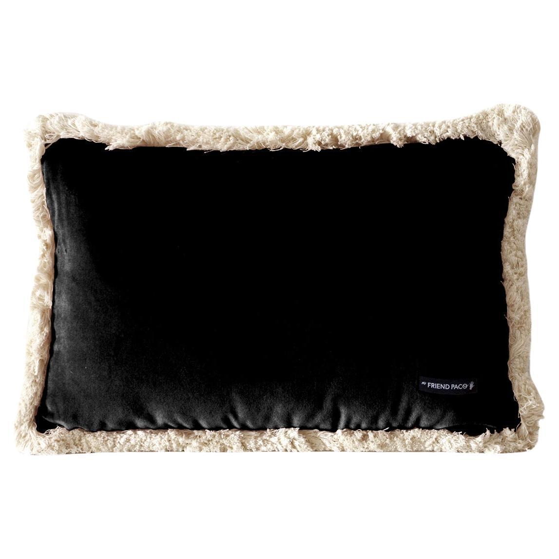 Daisy II black Velvet Deluxe Handmade Decorative Pillow