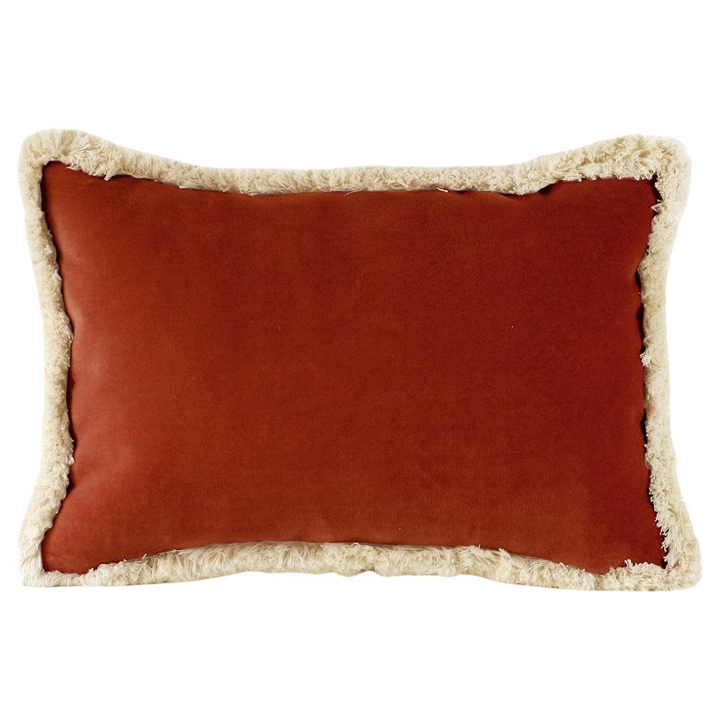 Daisy II Brick Velvet Deluxe Handmade Decorative Cushion