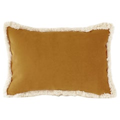 Daisy II Curry yellow Velvet Deluxe Handmade Decorative Cushion