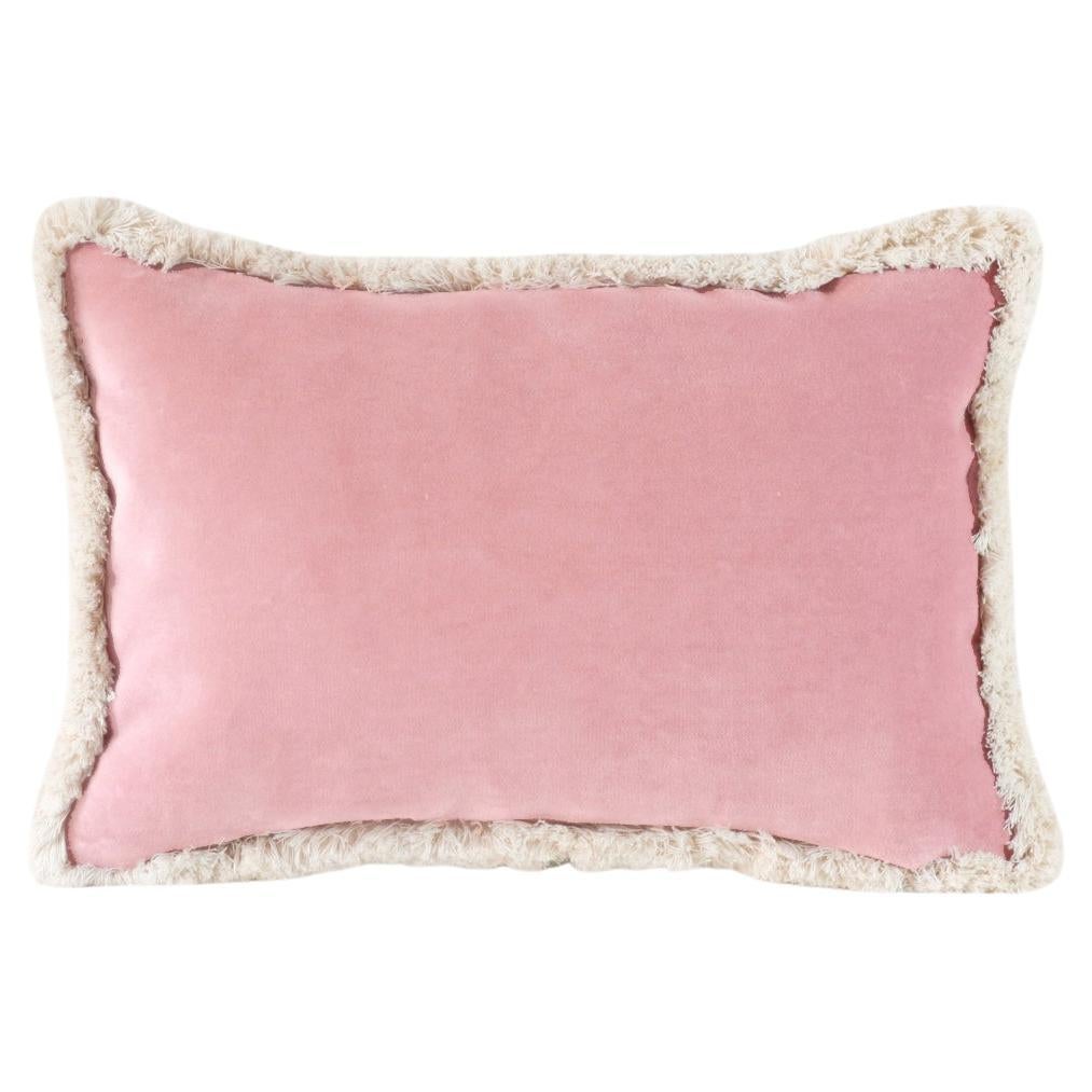 Daisy II pink Velvet Deluxe Handmade Decorative Pillow For Sale