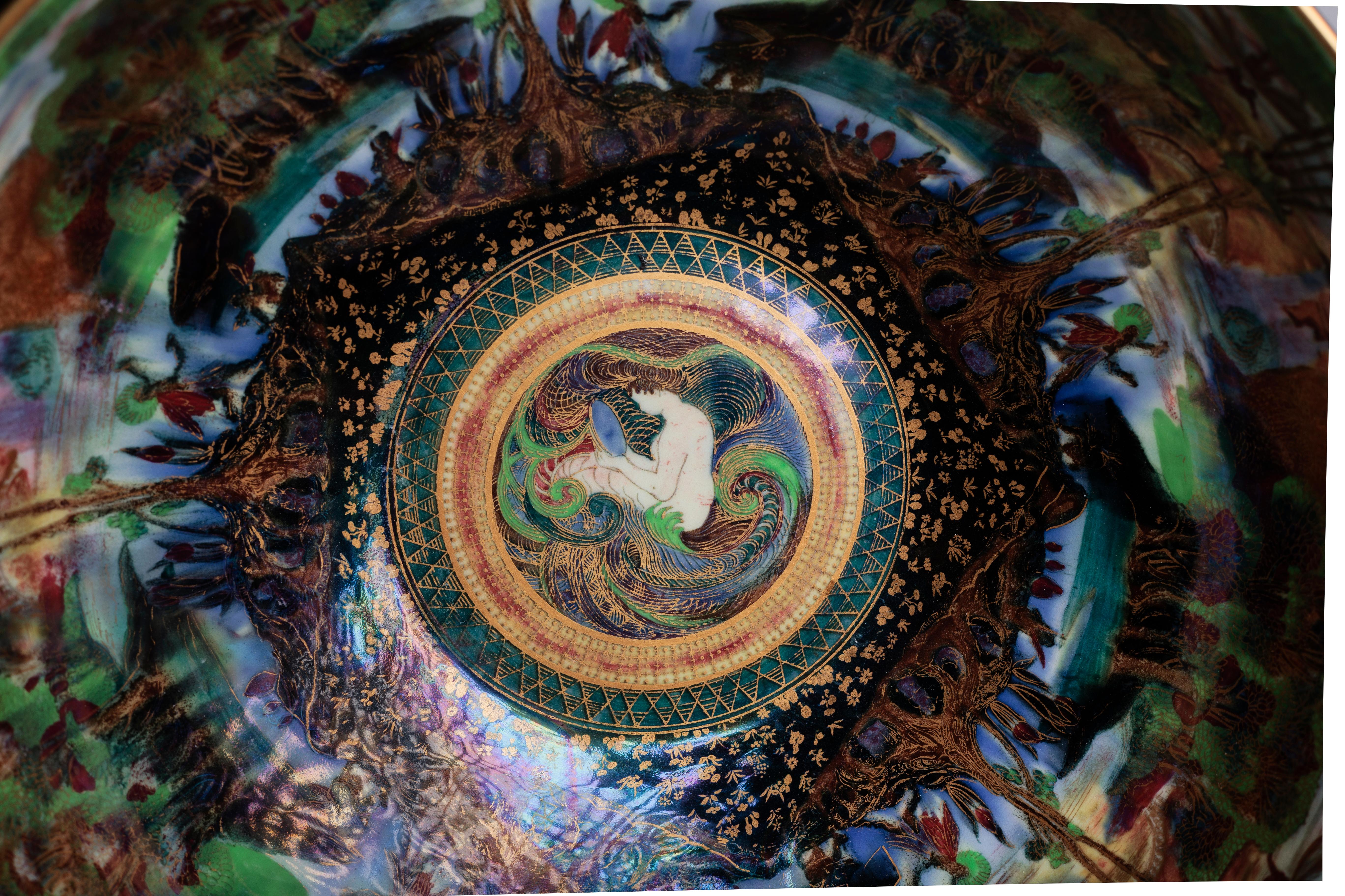 Daisy Makeig-Jones Poplar Trees Fairyland Lustre Bowl For Sale 2