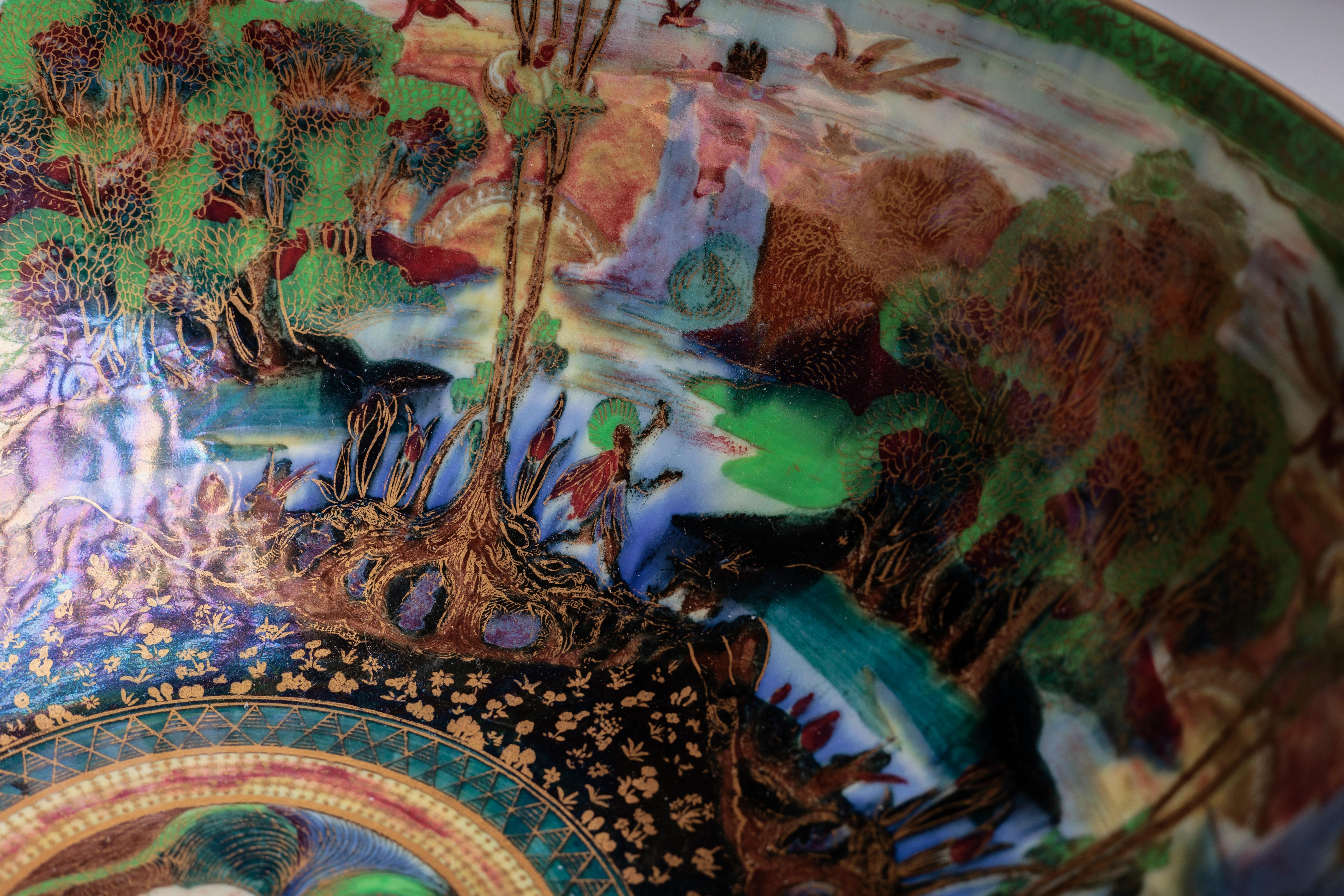Daisy Makeig-Jones Poplar Trees Fairyland Lustre Bowl For Sale 3