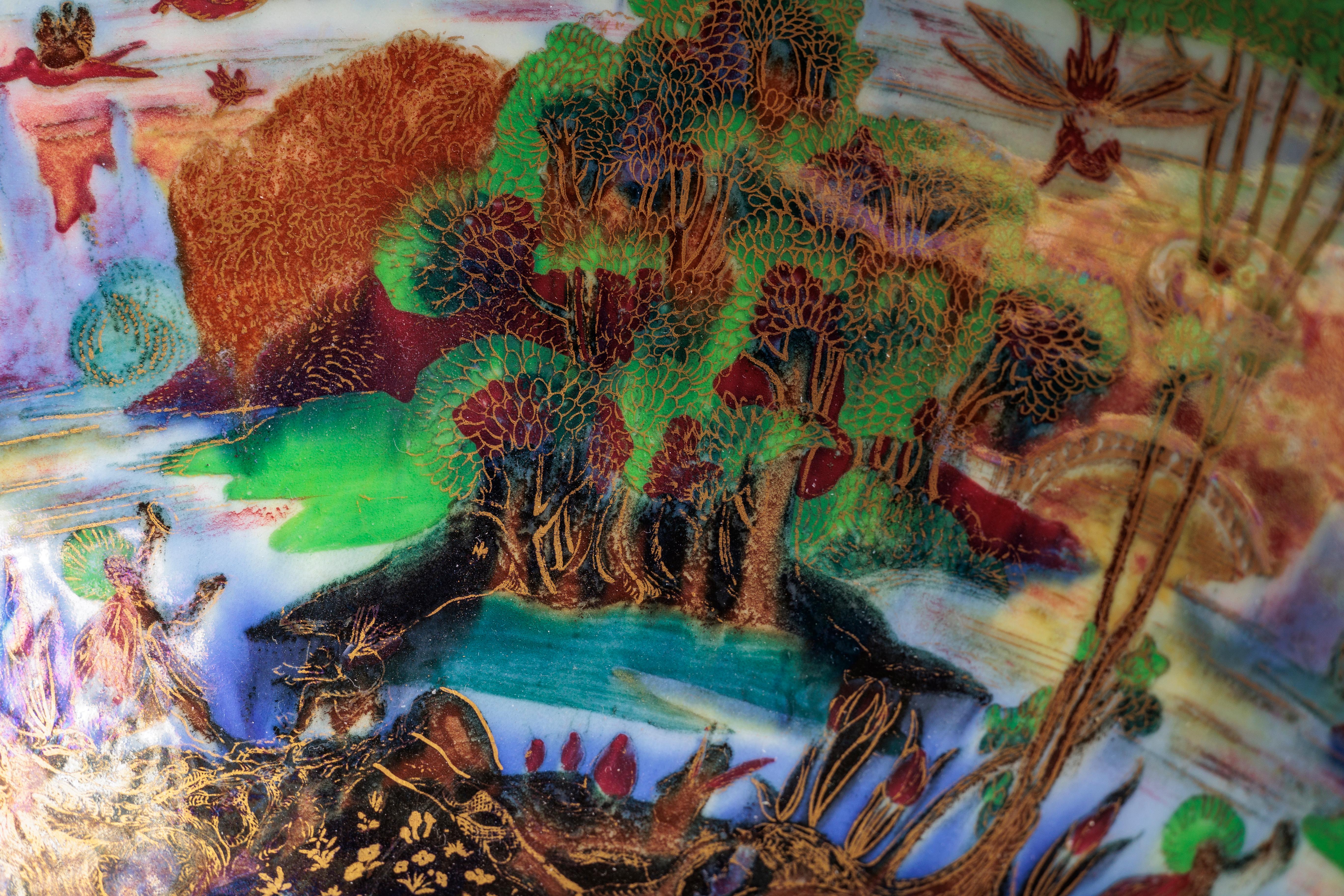 Daisy Makeig-Jones Poplar Trees Fairyland Lustre Bowl For Sale 5