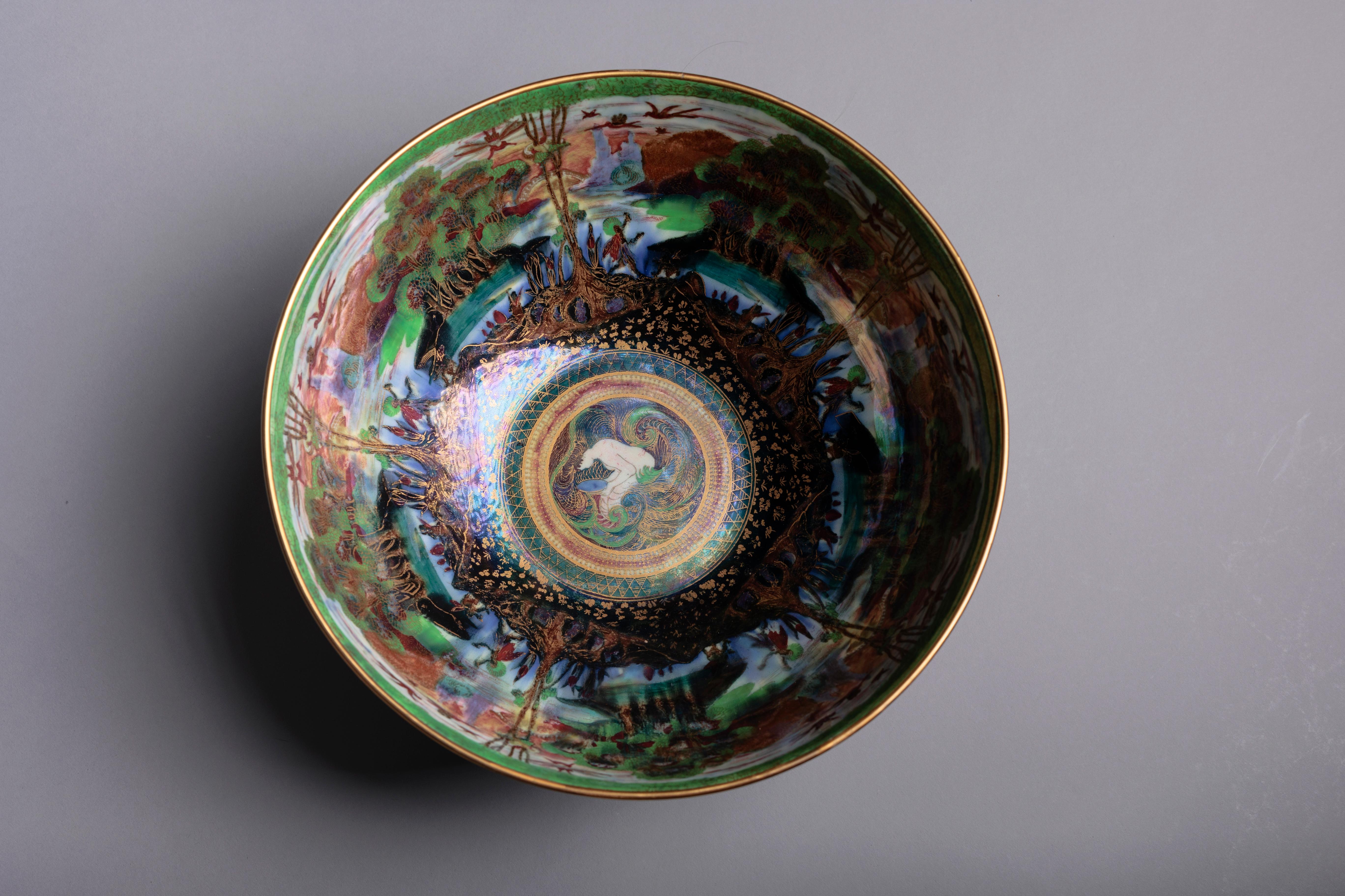 Daisy Makeig-Jones Poplar Trees Fairyland Lustre Bowl For Sale 1