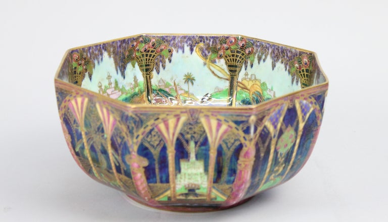 Art Deco Daisy Makeig-Jones Wedgewood Fairyland Lustre Bowl For Sale