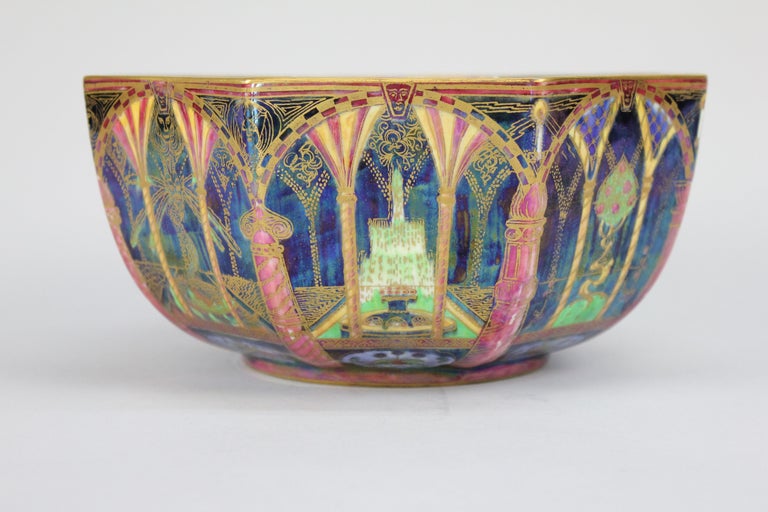 Porcelain Daisy Makeig-Jones Wedgewood Fairyland Lustre Bowl For Sale