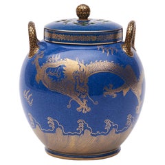 Pot-pourri marguerite en forme de dragon bleu de Makeig-Jones Wedgwood