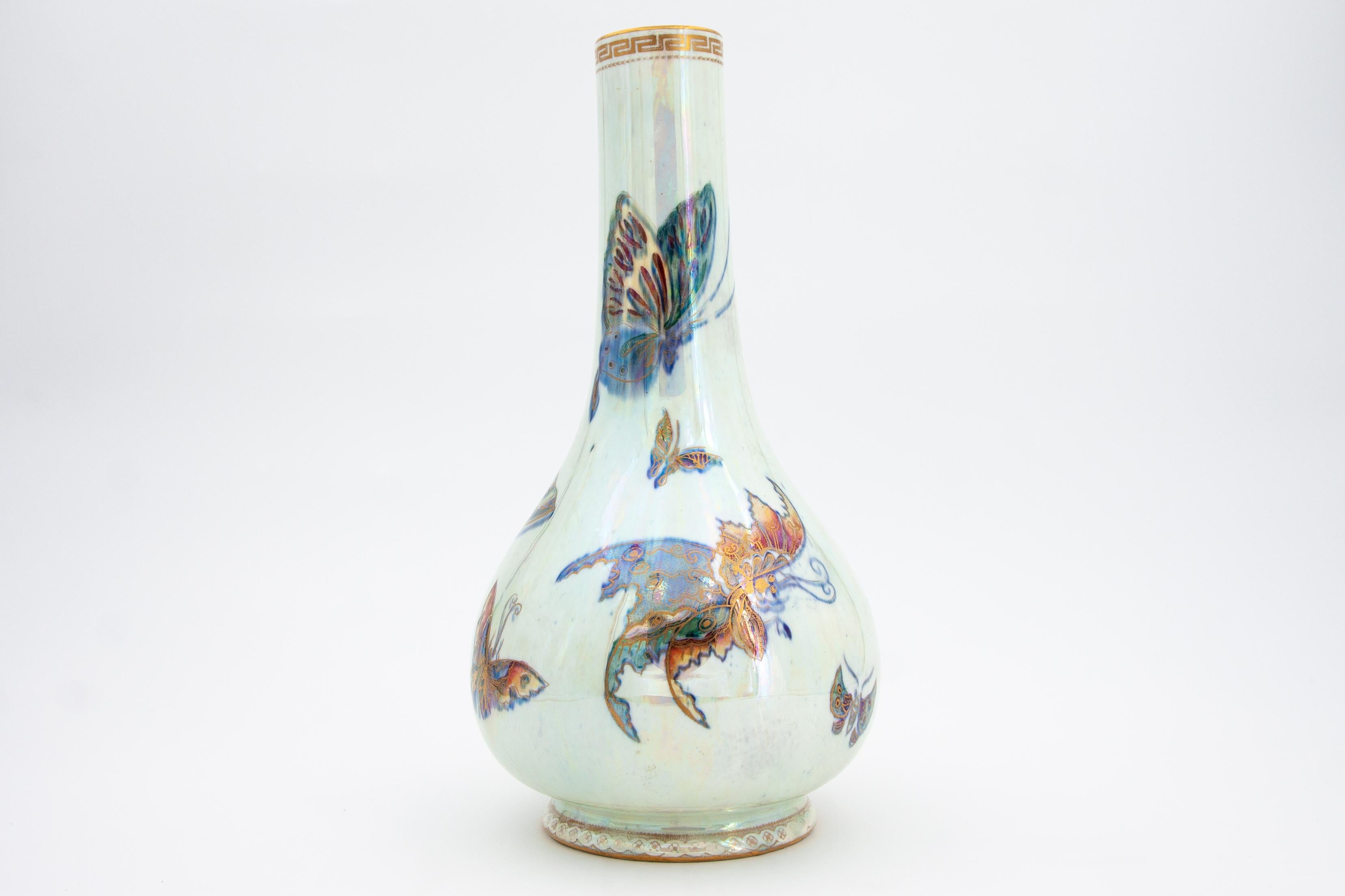 Art Nouveau Daisy Makeig-Jones Wedgwood Butterfly Lustre Vase