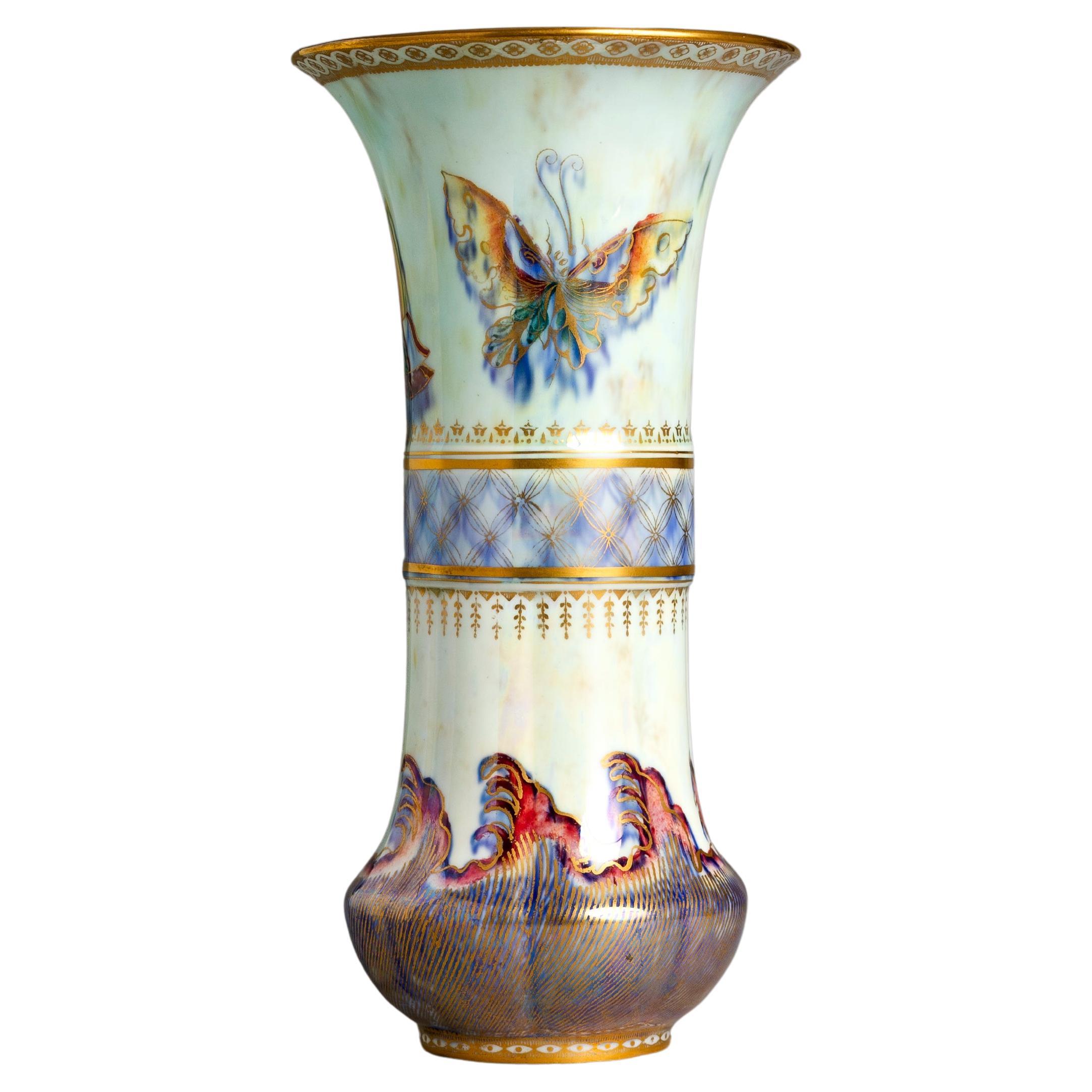 Daisy Makeig-Jones Wedgwood Butterfly Lustre Vase For Sale