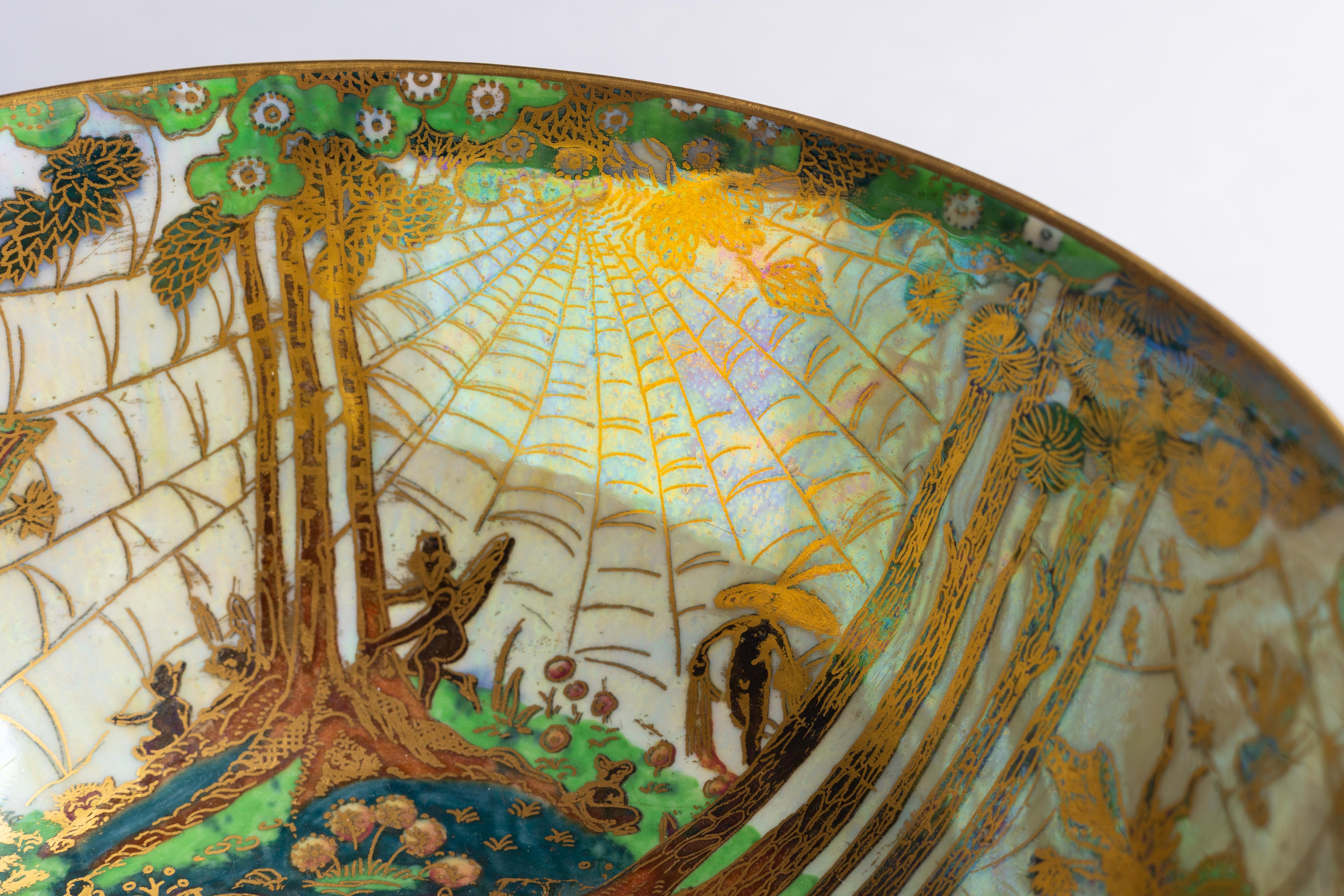 Daisy Makeig-Jones Wedgwood Fairyland Lustre Poplar Trees Bol en vente 4
