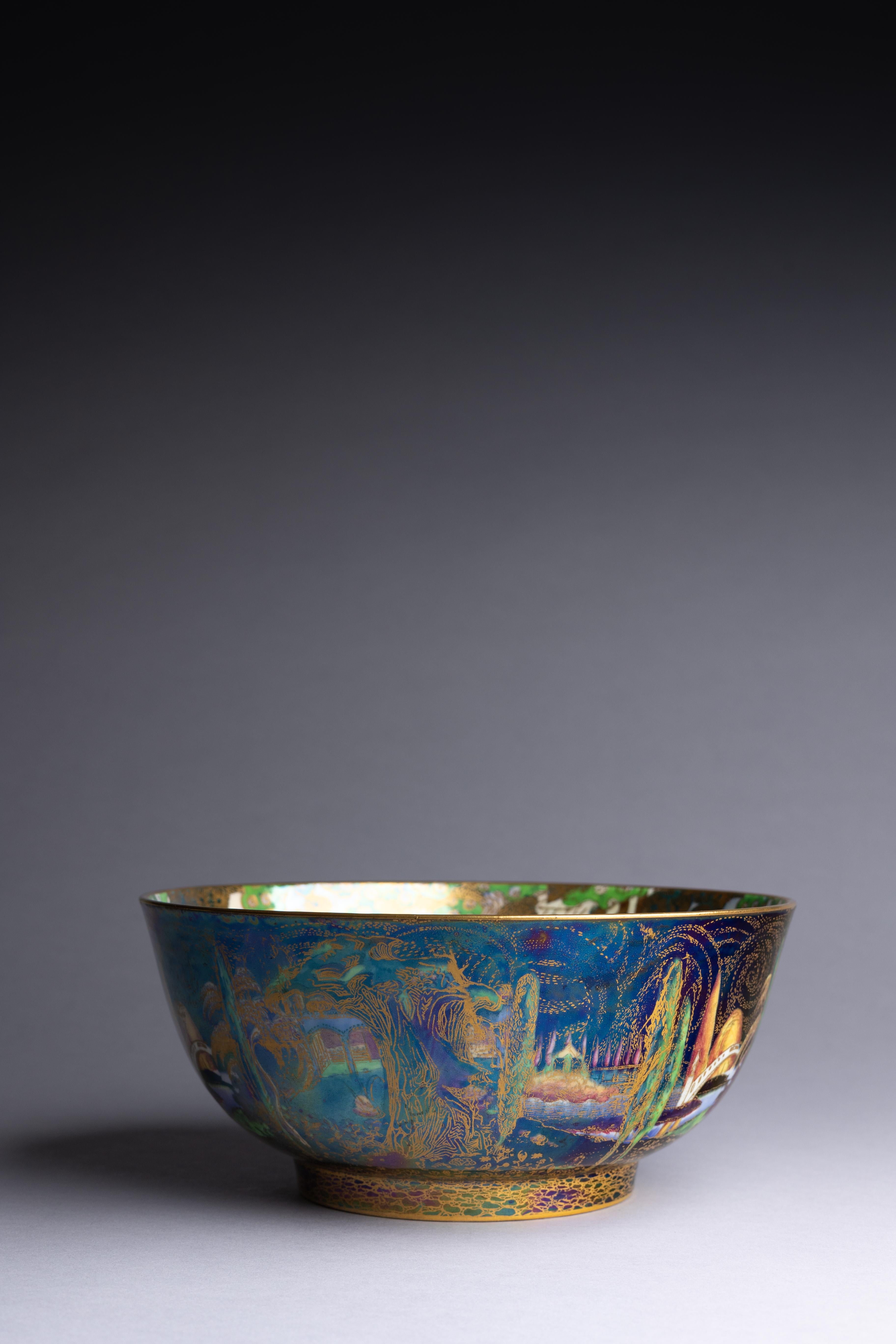 Daisy Makeig-Jones Wedgwood Fairyland Lustre Poplar Trees Bol Excellent état - En vente à Fort Lauderdale, FL