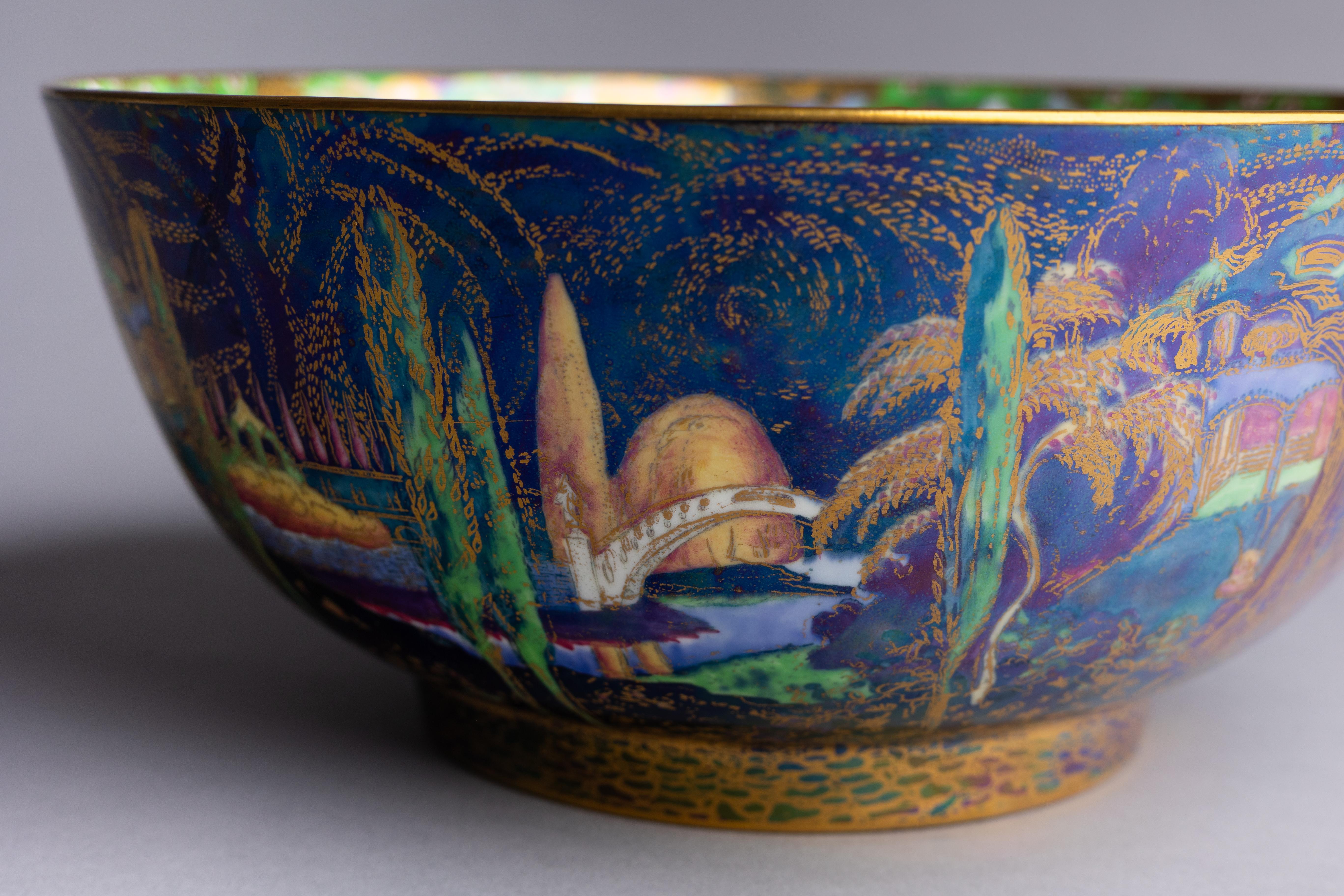 Daisy Makeig-Jones Wedgwood Fairyland Lustre Poplar Trees Bol en vente 1