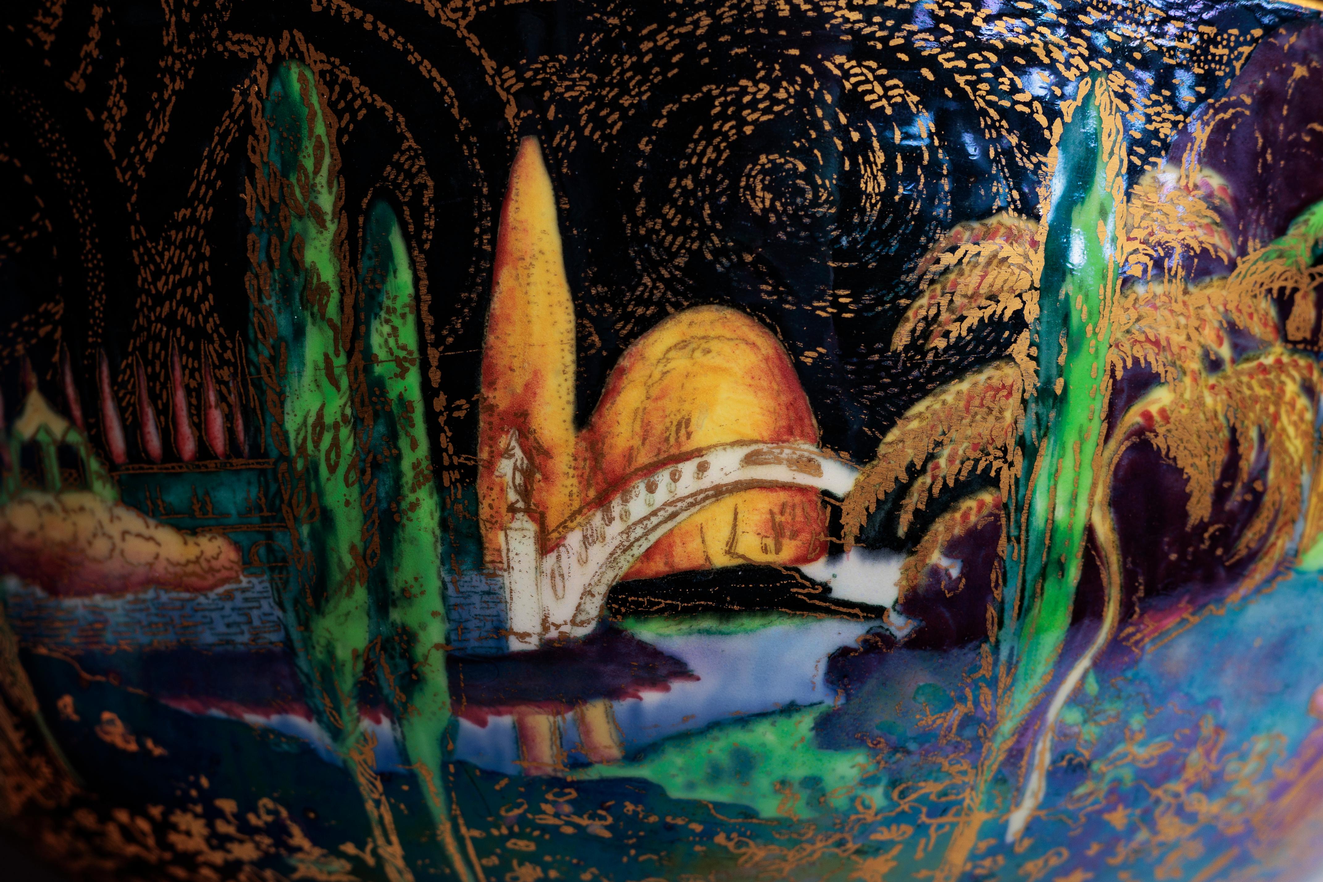 Daisy Makeig-Jones Wedgwood Fairyland Lustre Poplar Trees Bol en vente 2