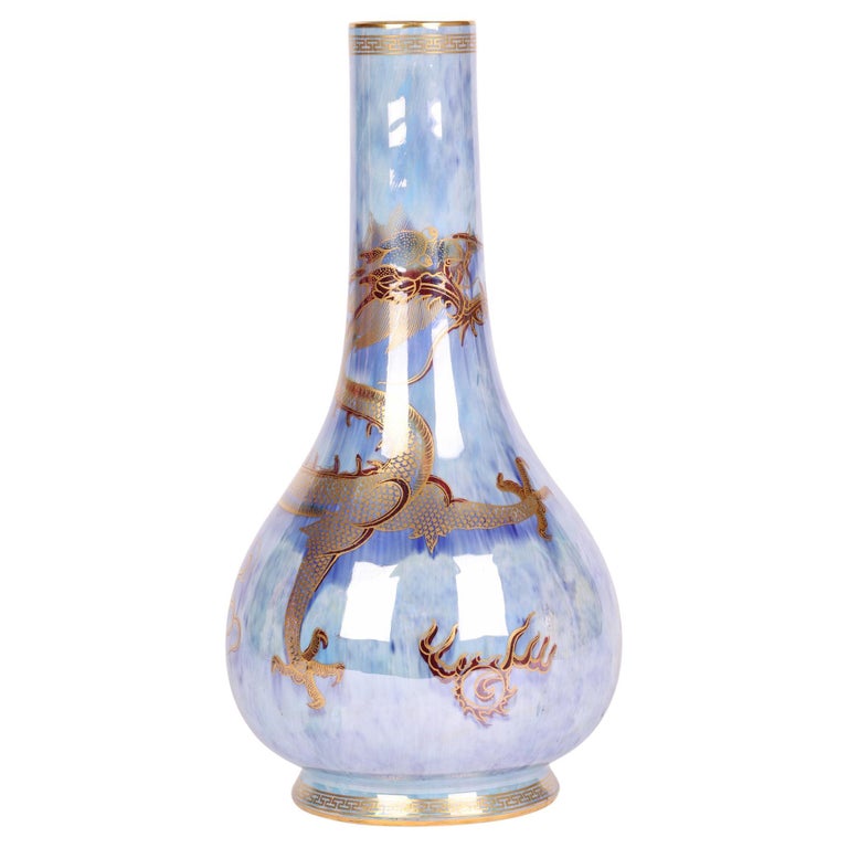 Daisy MakeigJones Wedgwood Large Art Deco Lustre Dragon Vase For Sale