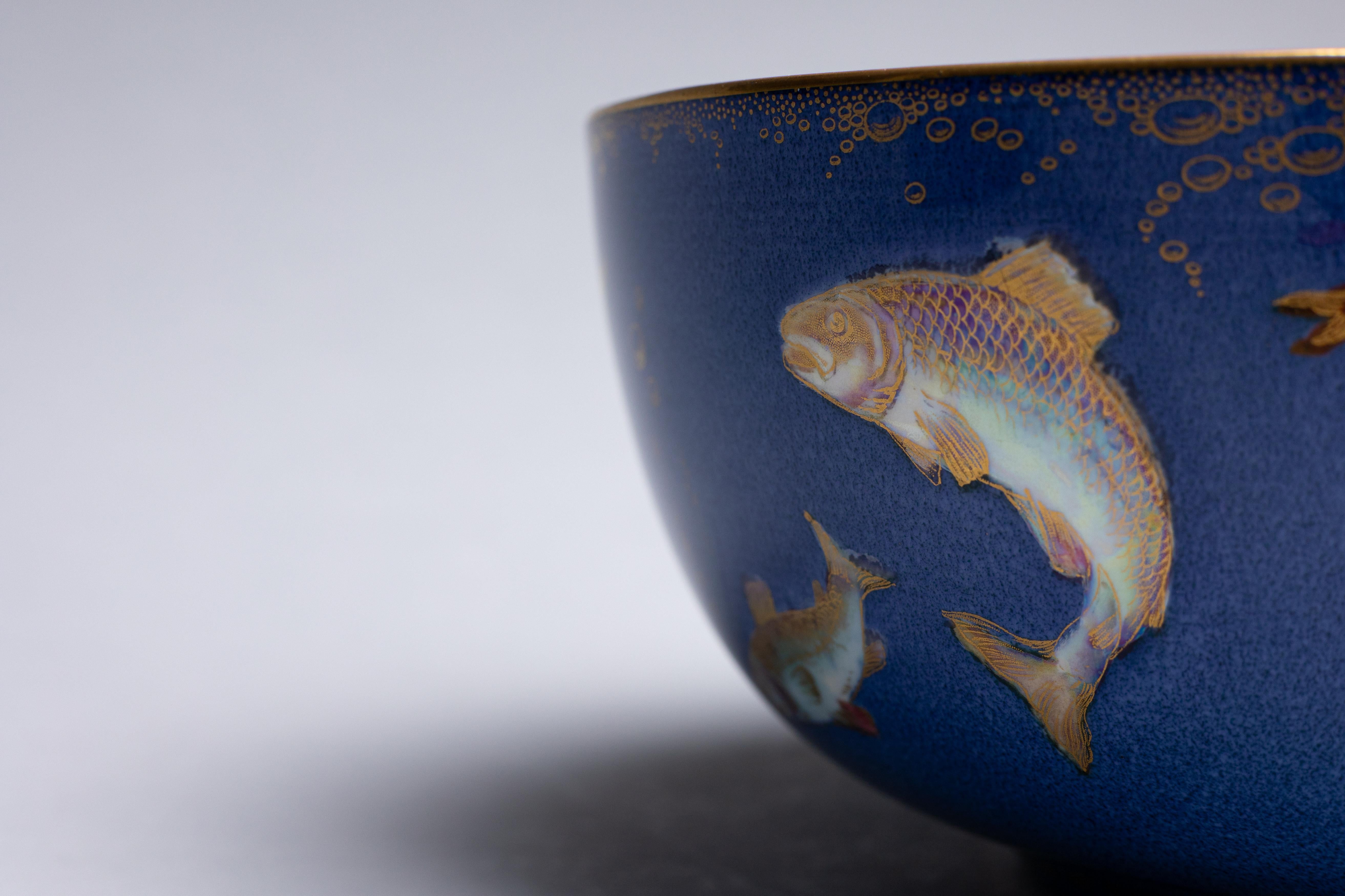 Daisy Makeig-Jones Wedgwood Powder Blue Fish Bowl For Sale 1