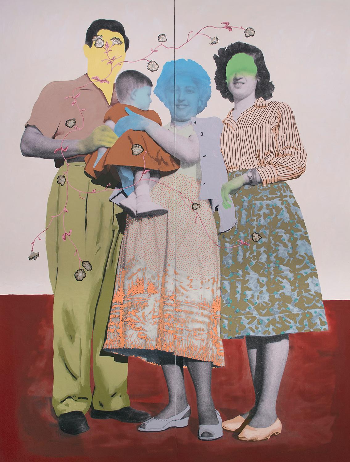 Daisy Patton Figurative Painting - Untitled (Family Ties)