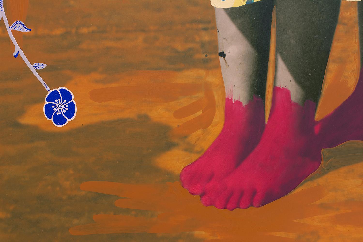 Senza titolo (Sorelle in spiaggia) - Mixed Media Art Contemporaneo di Daisy Patton