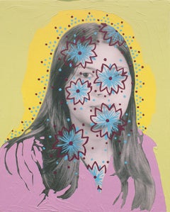 Untitled (Woman with Flower Outlines and Dots)