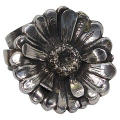 Daisy Ring Sterling Silver, Handcrafted, Italy