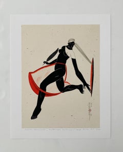 Gallinago, gallinago. Contemporary Figurative Print, Emerging Artist