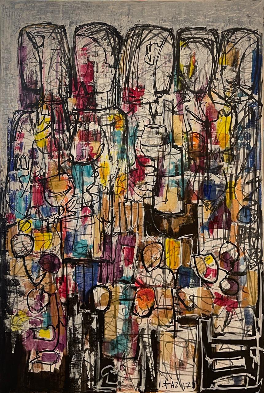 Daizy Abi Jaber Figurative Painting – Prost