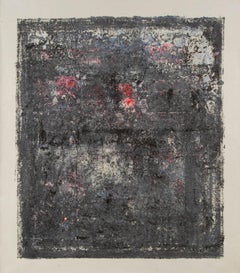 Dajun Zhang Óleo Original Abstracto Sobre Lienzo "Paisaje en la pared"