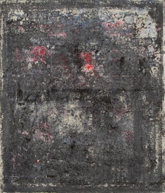 Dajun Zhang Óleo Original Abstracto Sobre Lienzo "Paisaje en la pared"