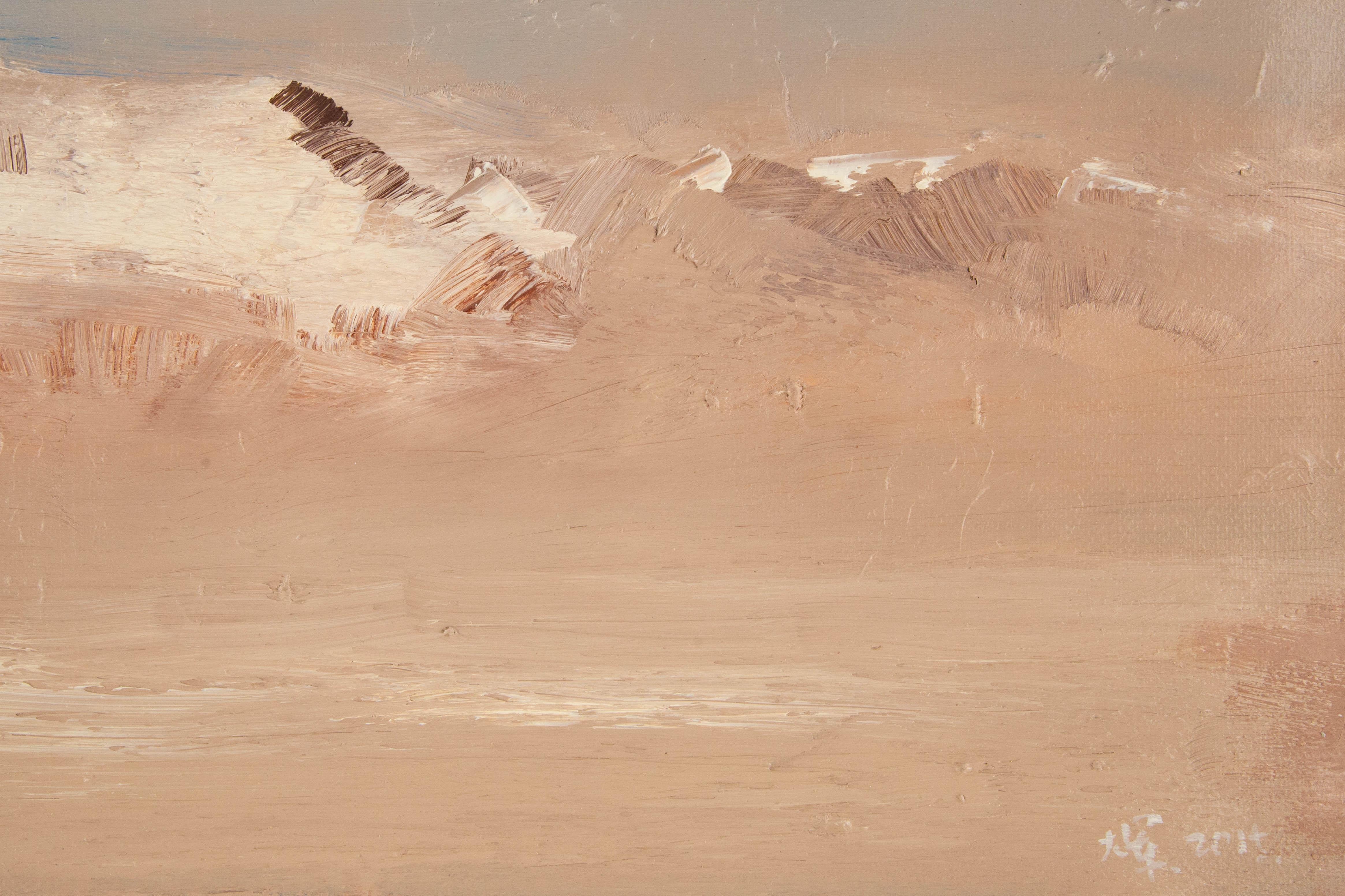 Dajun Zhang Landschaft, Original Ölgemälde „Journey West to Tibet Series – Hoh Xil“ im Angebot 2