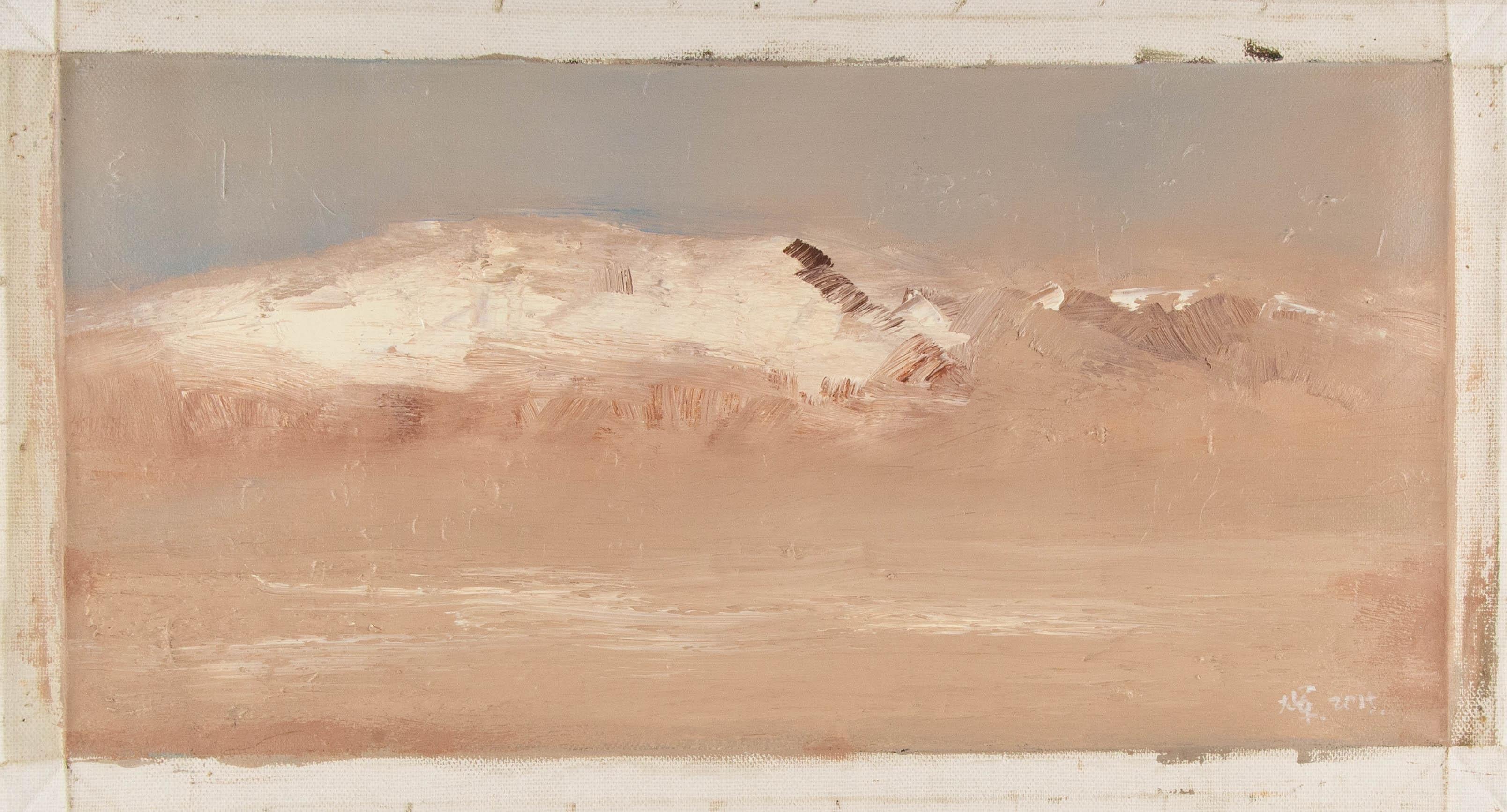 Dajun Zhang Landschaft, Original Ölgemälde „Journey West to Tibet Series – Hoh Xil“ im Angebot 7