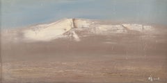 Dajun Zhang Paisaje Pintura al óleo original "Viaje al oeste del Tíbet Serie-Nieve"