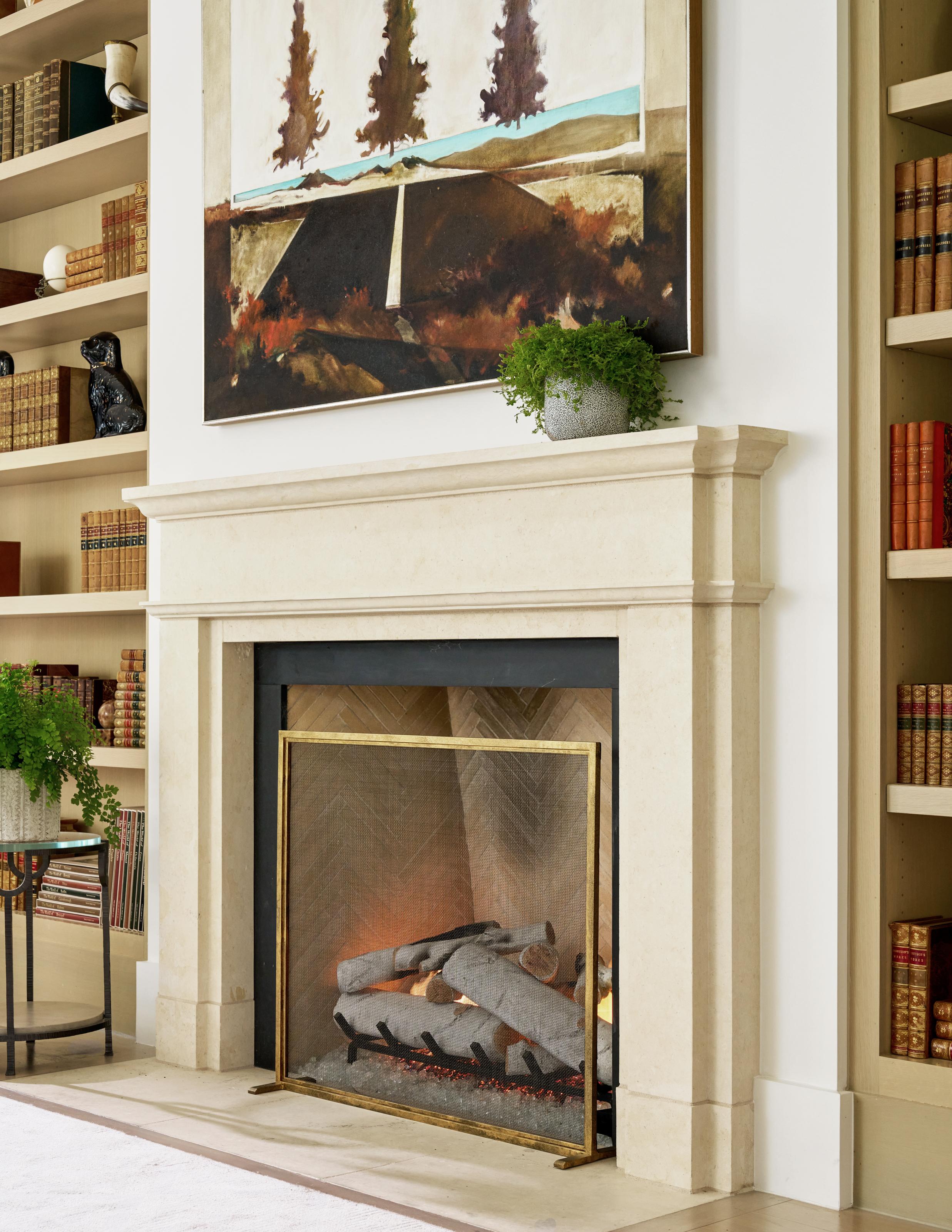 Dakota Fireplace Screen in Aged Silver For Sale 5