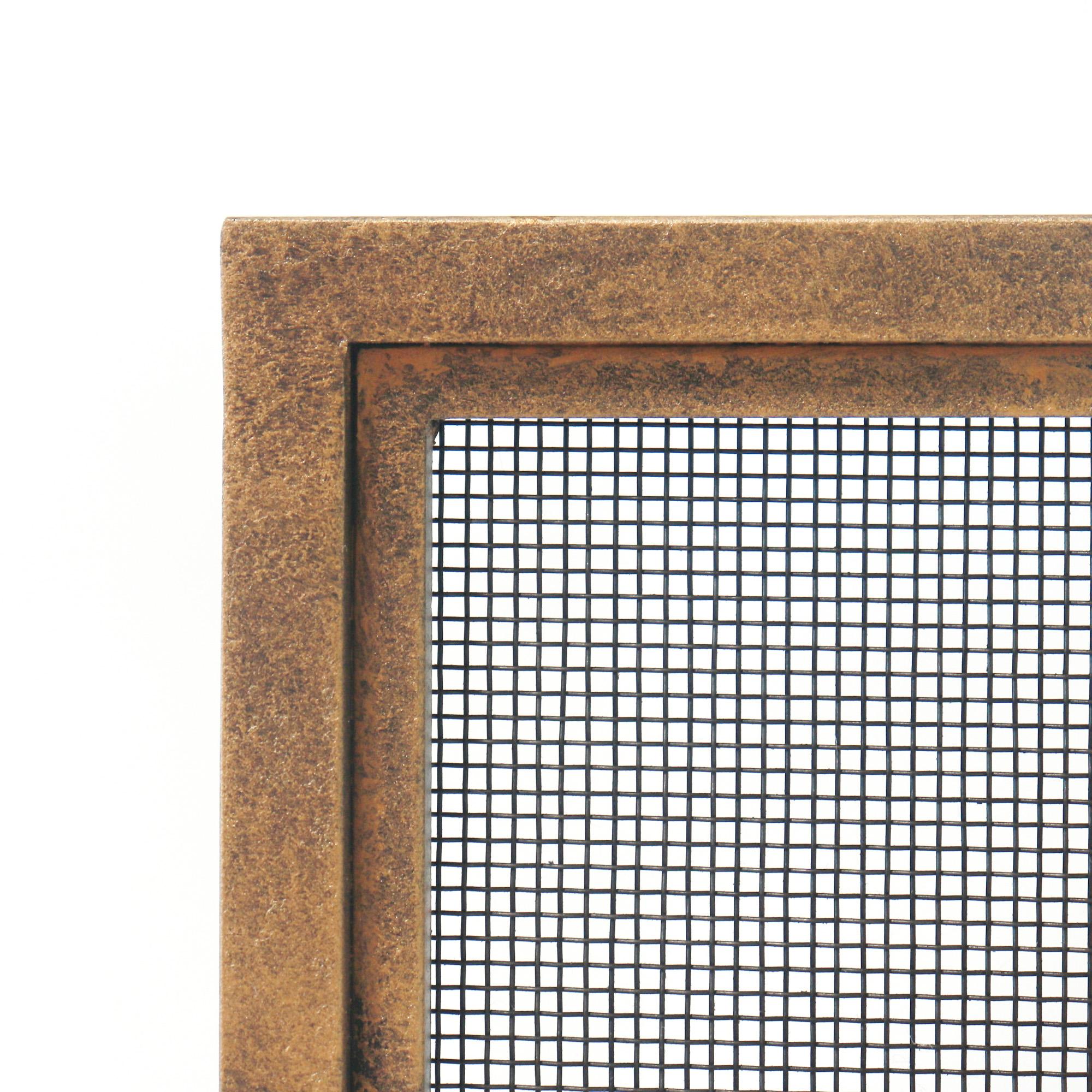 Contemporary Dakota Fireplace Screen in Aged Silver For Sale