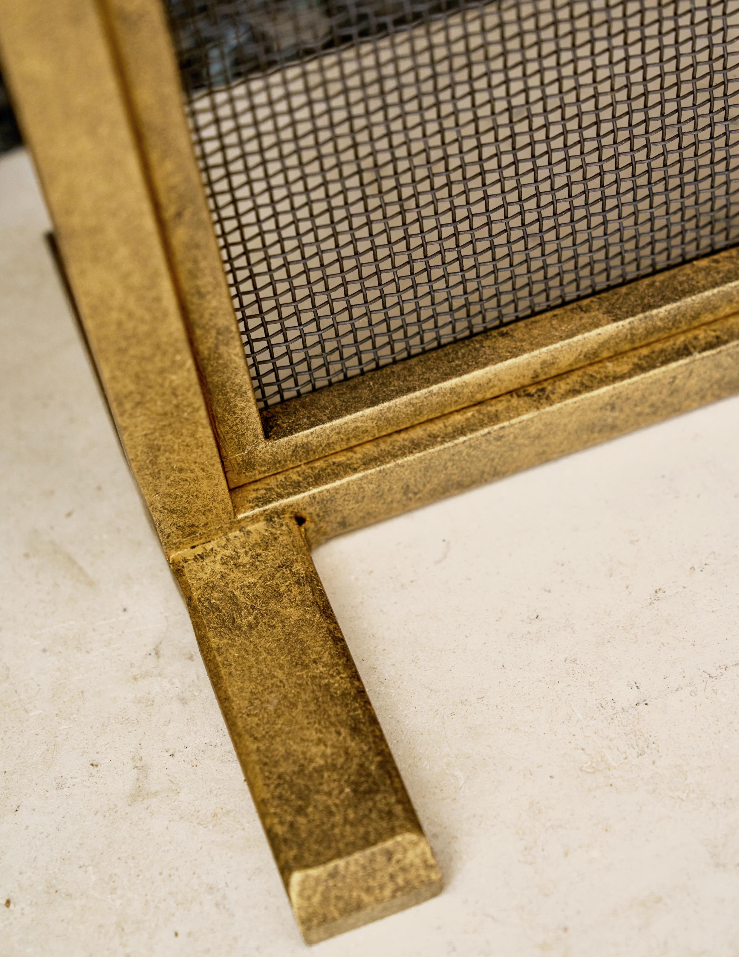 Dakota Fireplace Screen in Aged Silver For Sale 3
