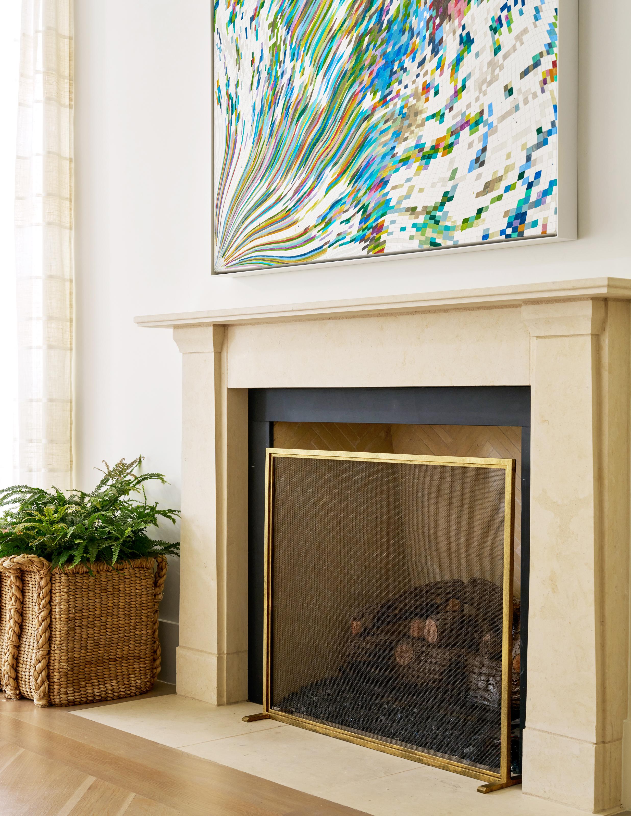 Dakota Fireplace Screen in Warm Black For Sale 1