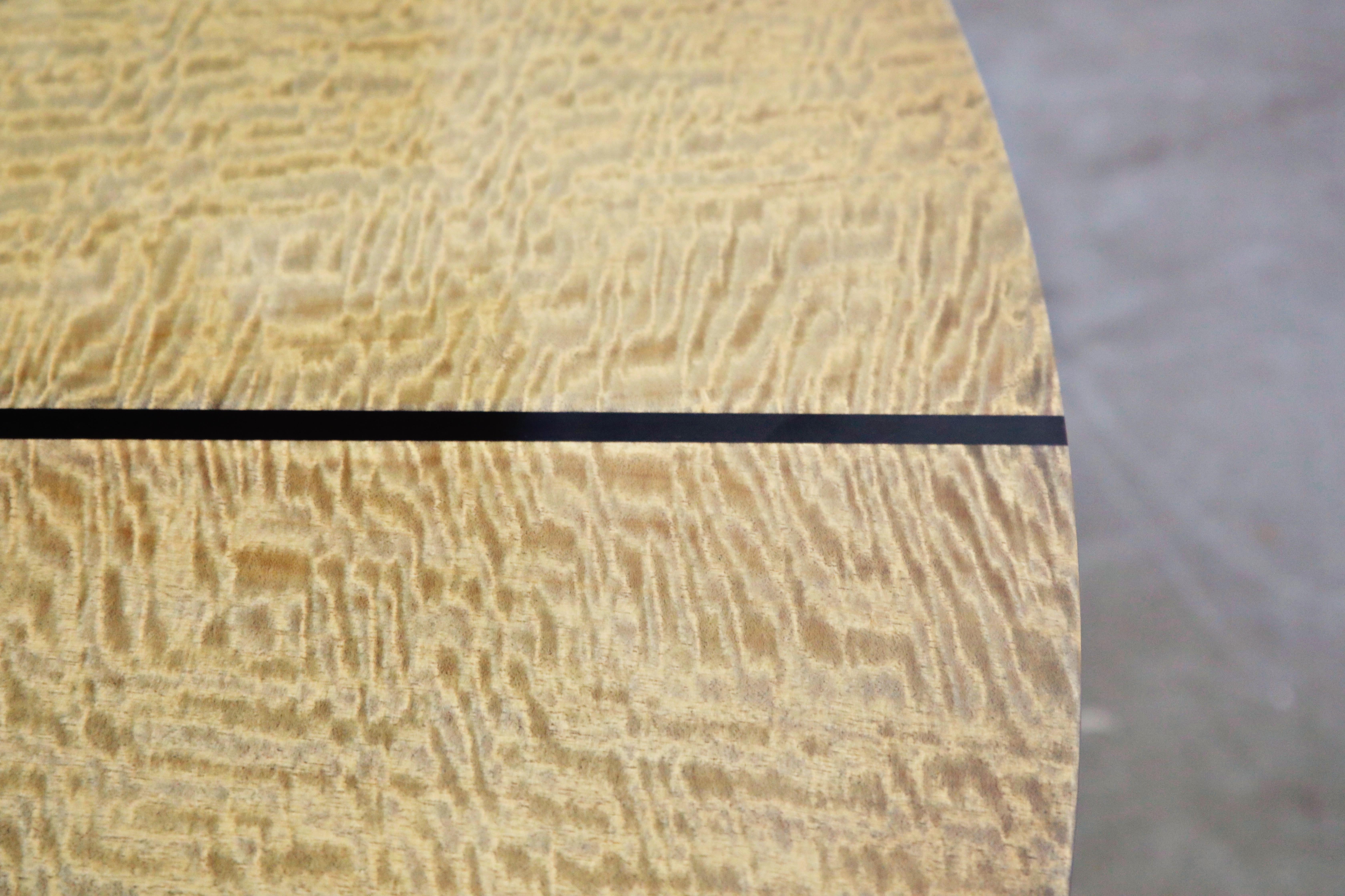 Dakota Jackson African Satinwood Postmodern Convertible Lazy-Susan Dining Table 9