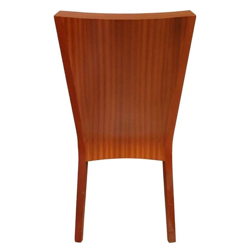 Dakota Jackson Silla lateral escultural de cuero 