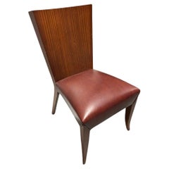 Dakota Jackson "Aldabhra" Sculptural Leather Side Chair