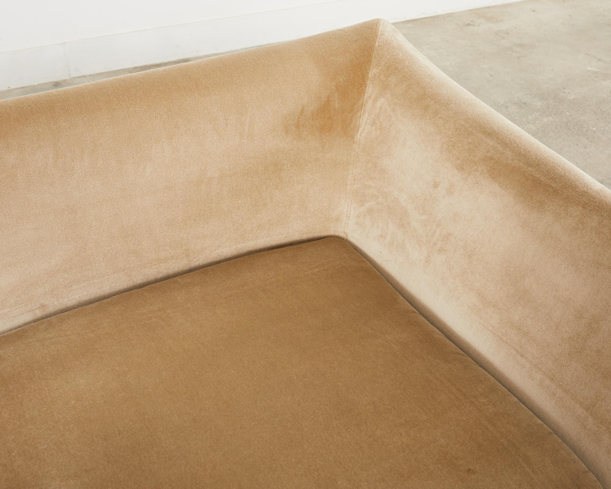 Dakota Jackson Camel Mohair Iko Downs Sofa Settee 8