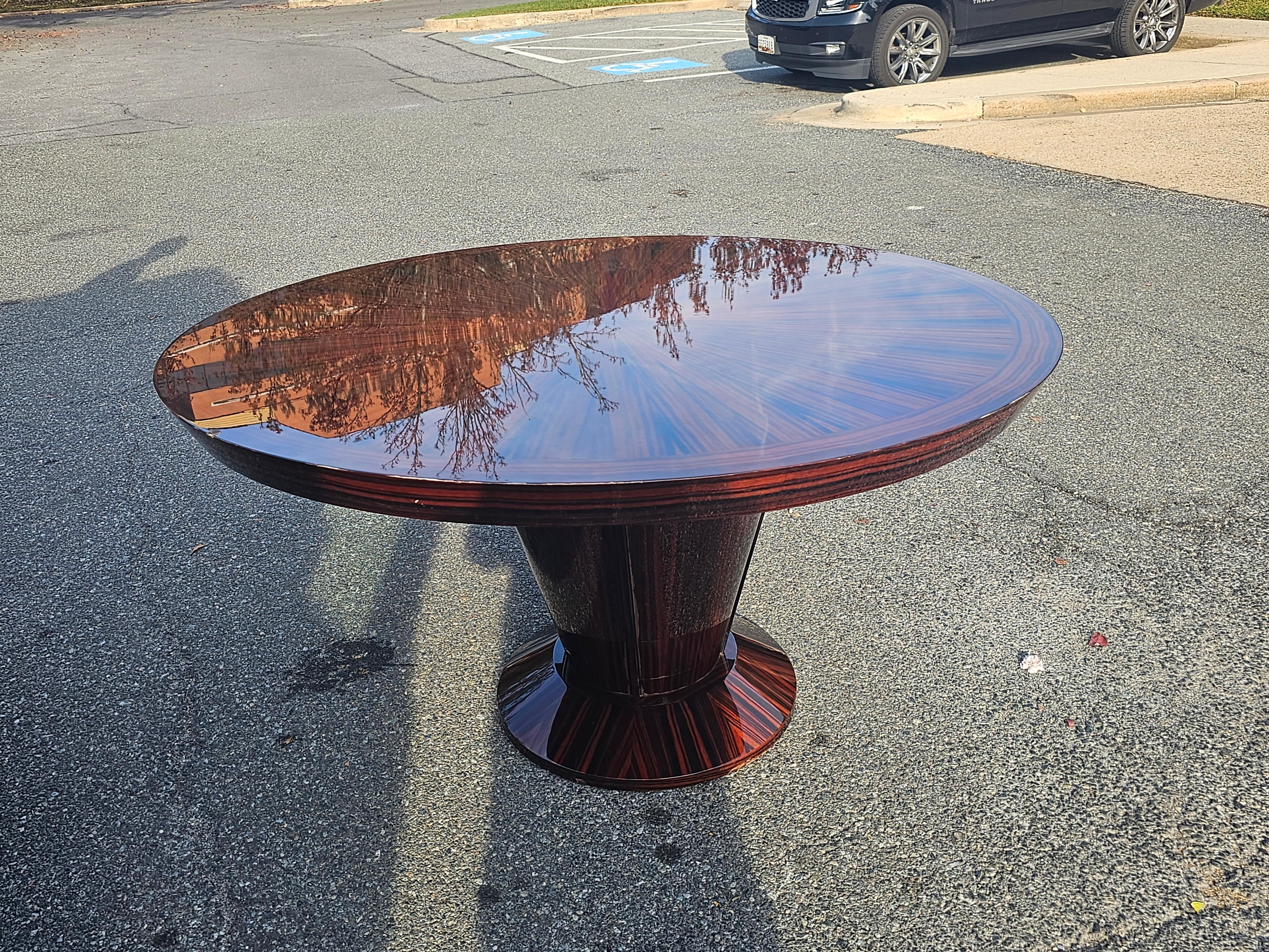 Dakota Jackson Heraldic Collection Mixed Rosewood and Ebony Round Dining Table For Sale 5