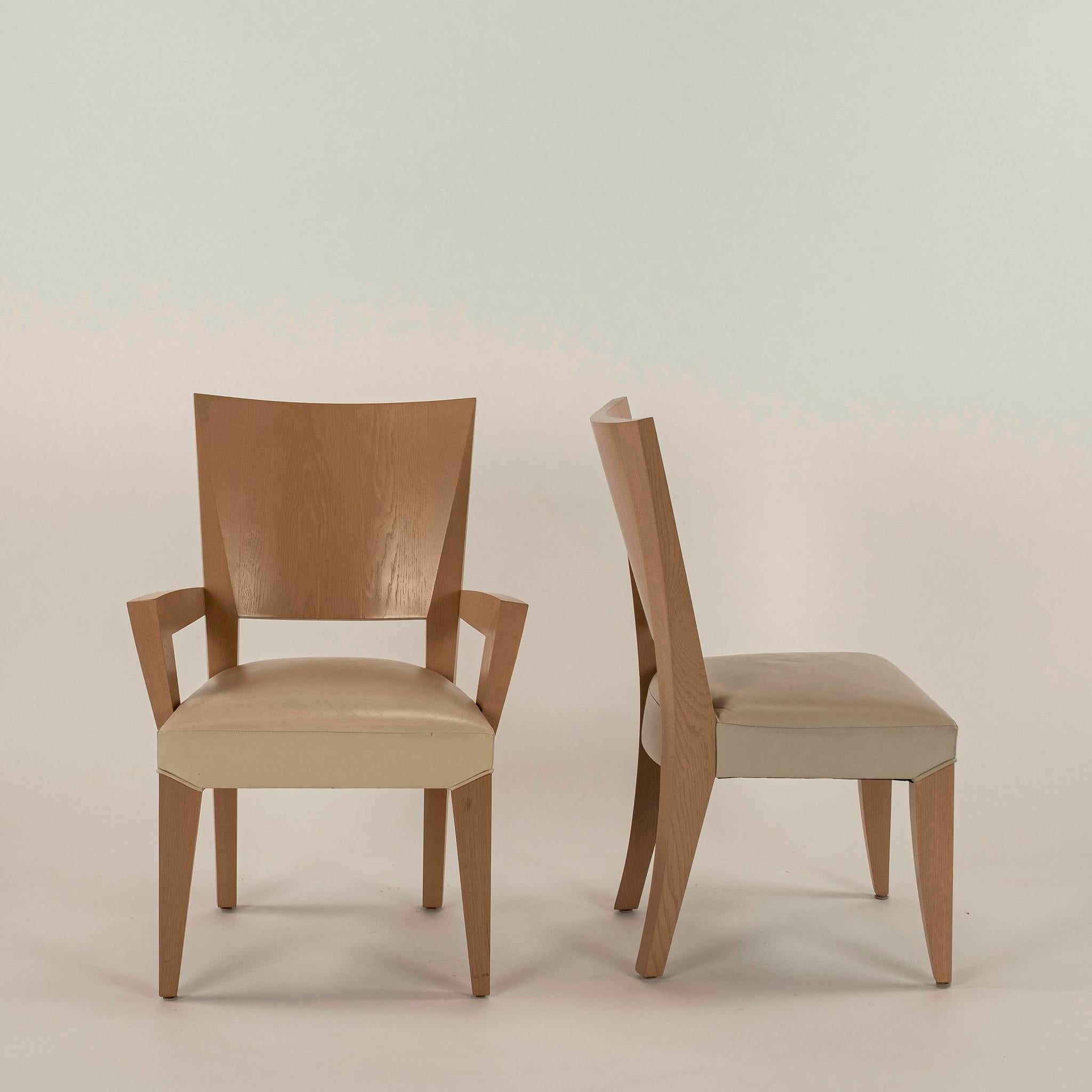 Dakota Jackson Leather Ocean Side Chair's' For Sale 3