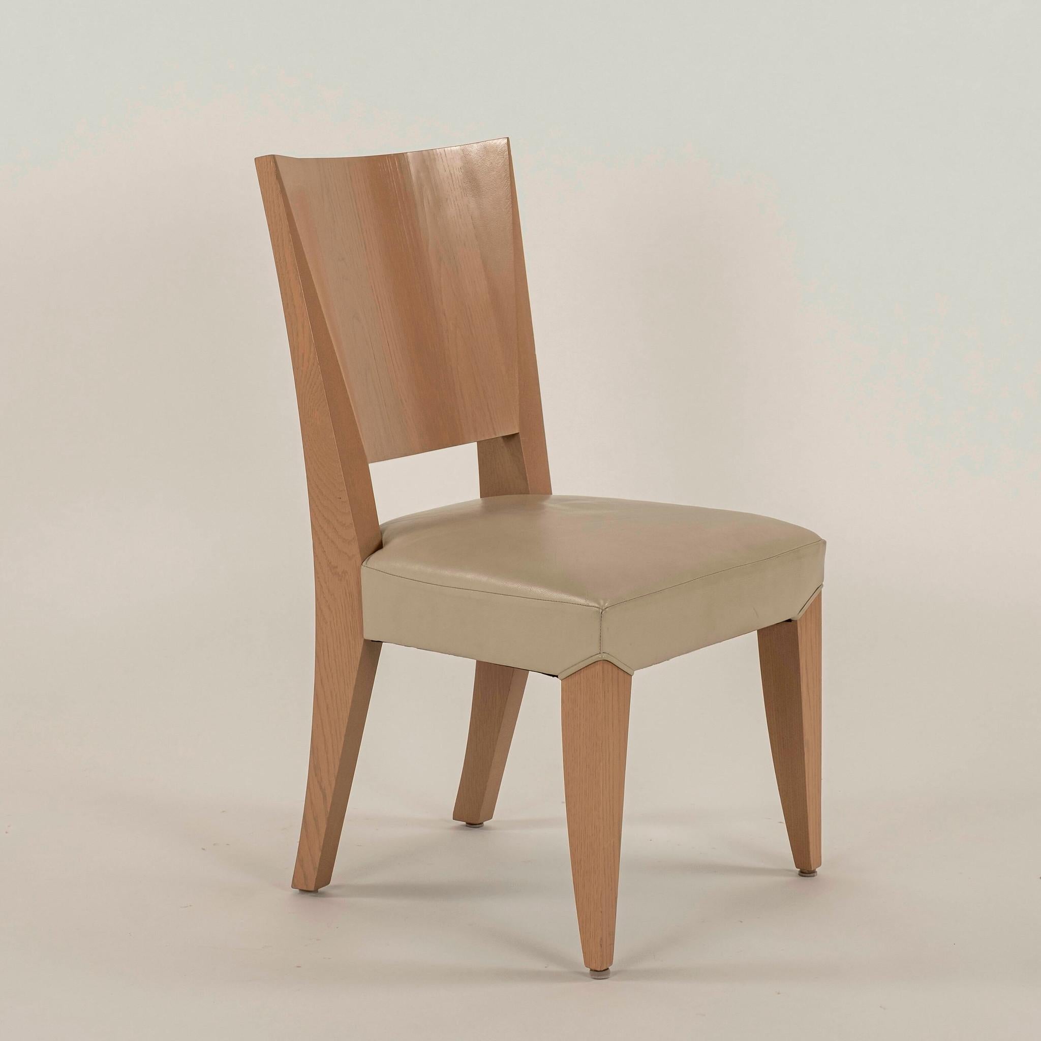 Modern Dakota Jackson Leather Ocean Side Chair's' For Sale