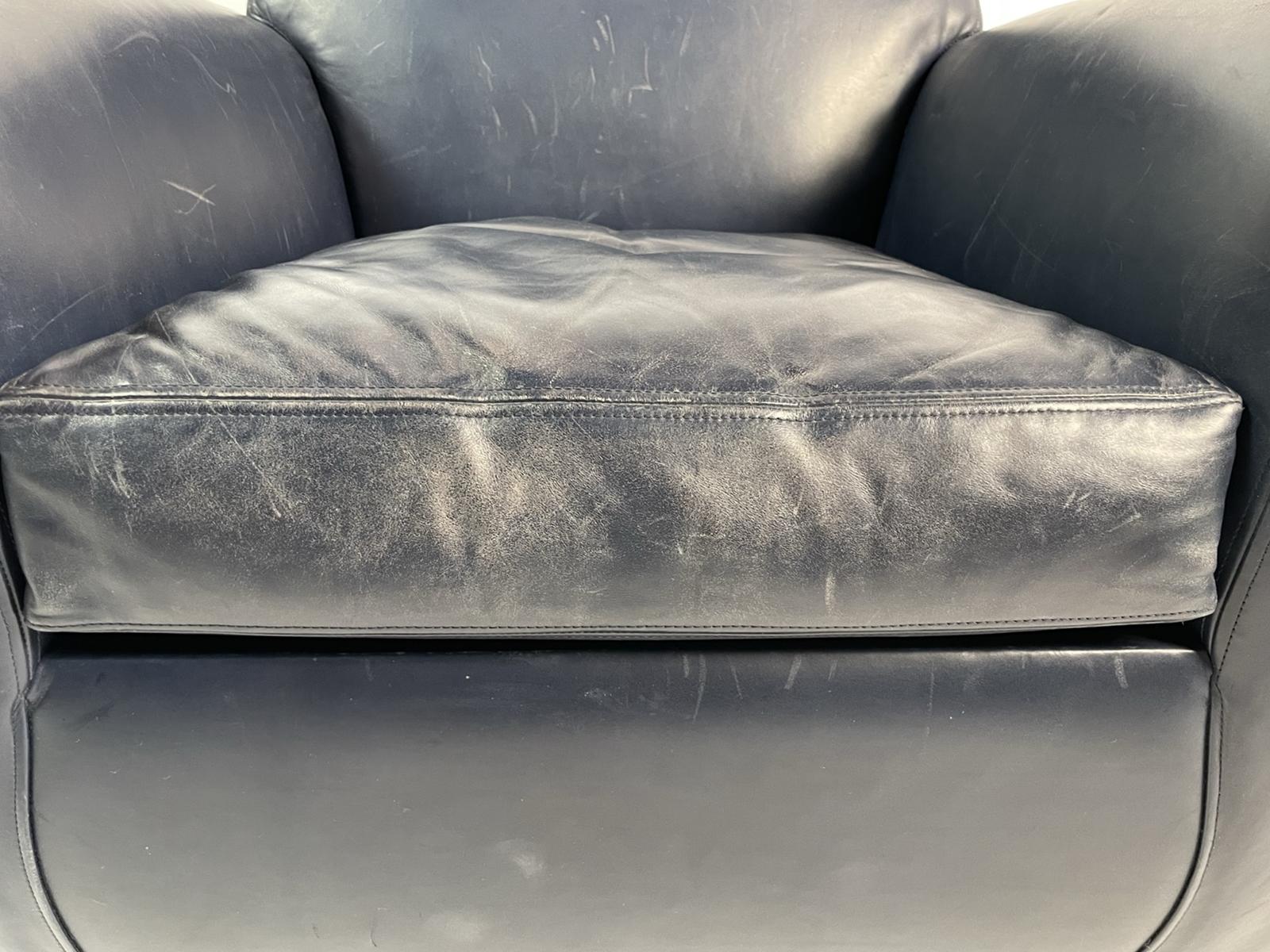 Dakota Jackson Leather Swivel Chair For Sale 6