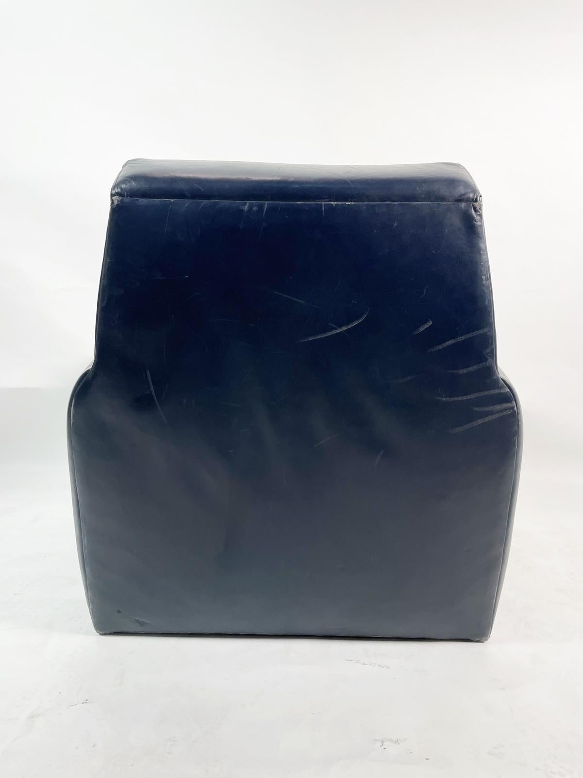 20th Century Dakota Jackson Leather Swivel Chair For Sale